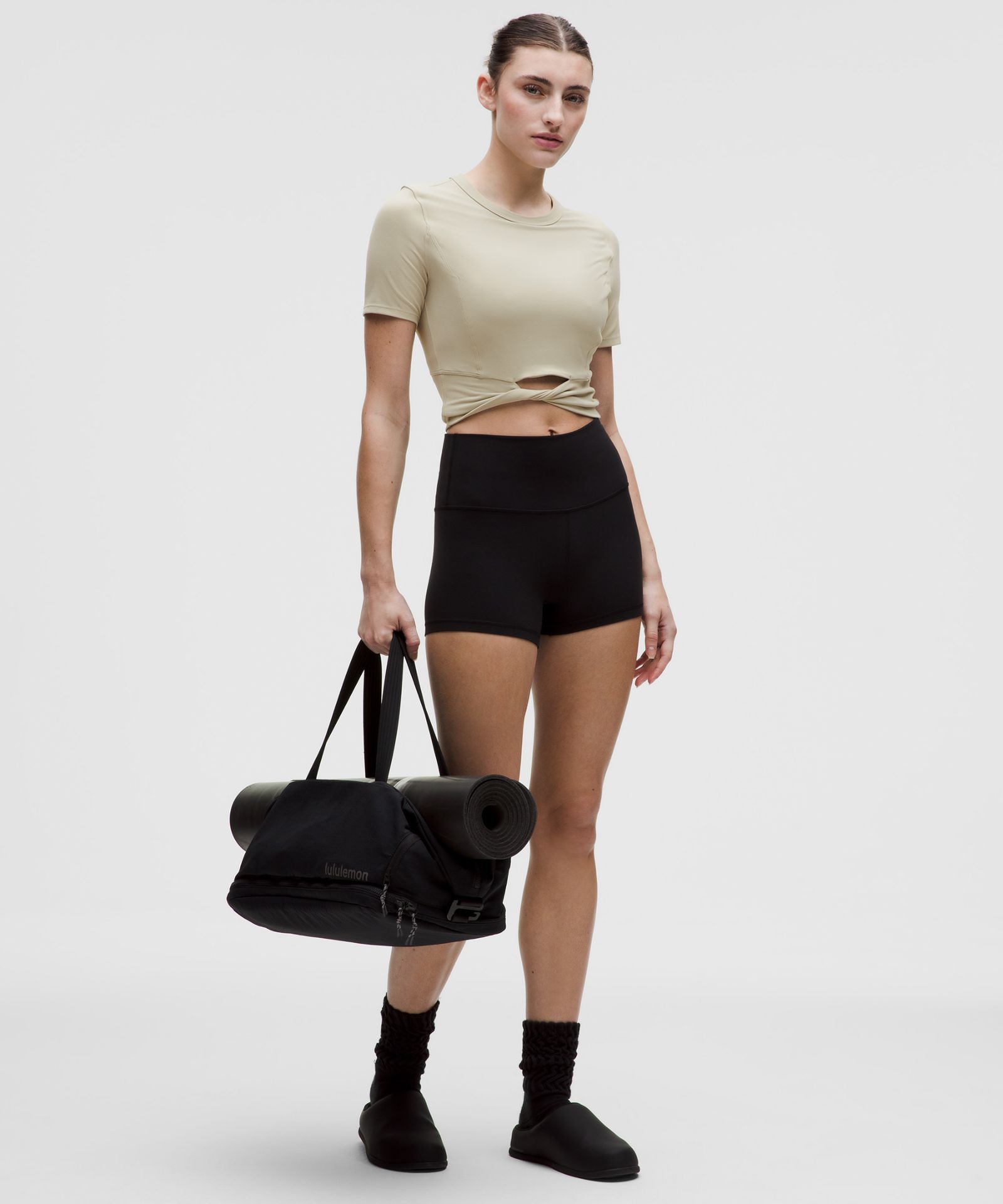 Lululemon Cropped Nulu Twist-Hem Short-Sleeve Shirt — фото 2
