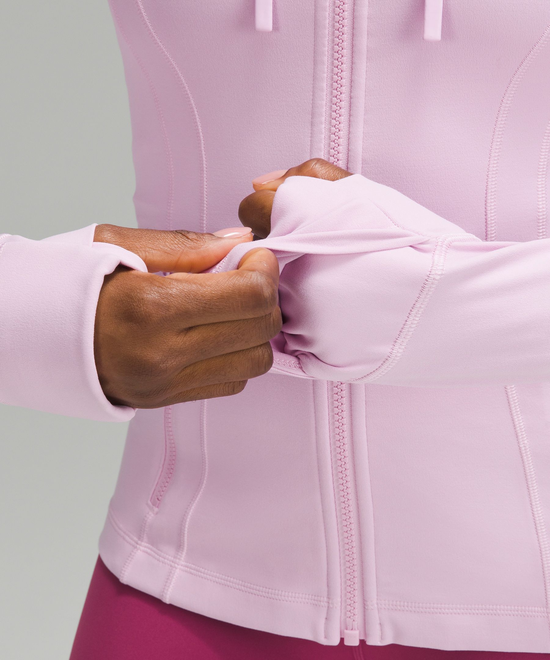 NEW Women Lululemon Hooded Define Jacket~ Size10~ Nulu Pink Taupe 