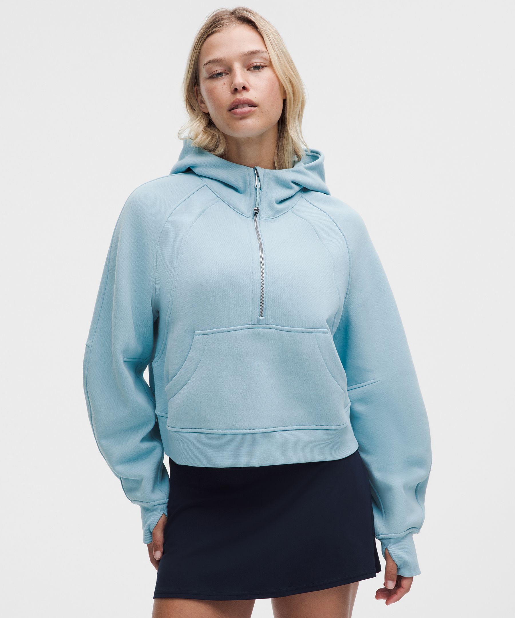 Sweat &agrave; capuche Scuba Oversized demi-zipp&eacute;