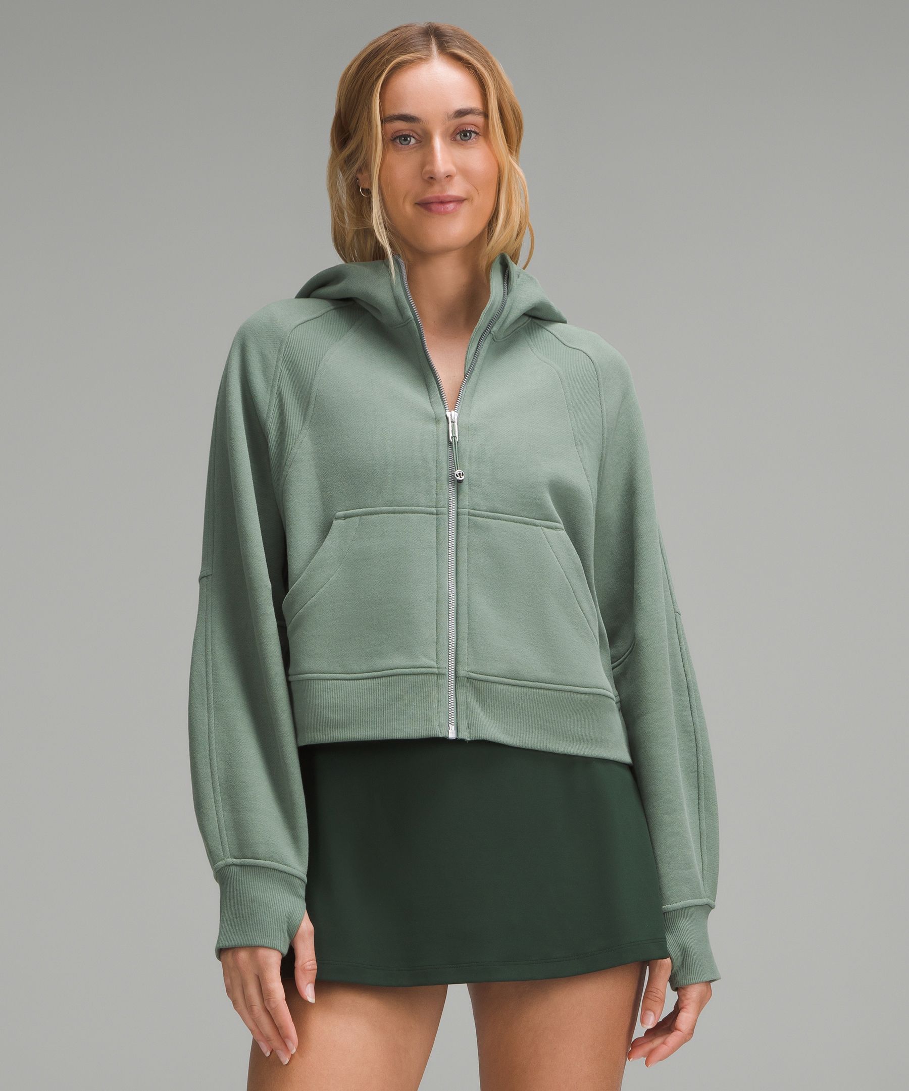 Green full zip hoodie best sale