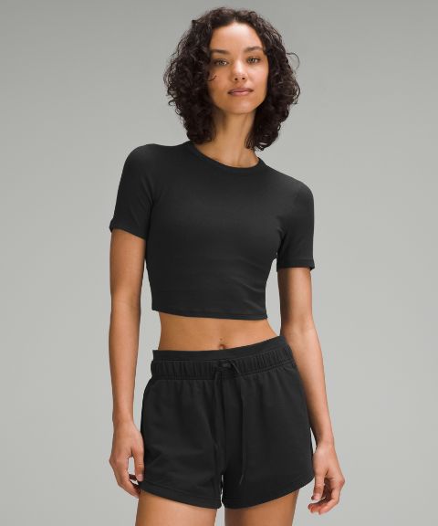 Lululemon Hold Tight Straight-Hem Cropped T-Shirt