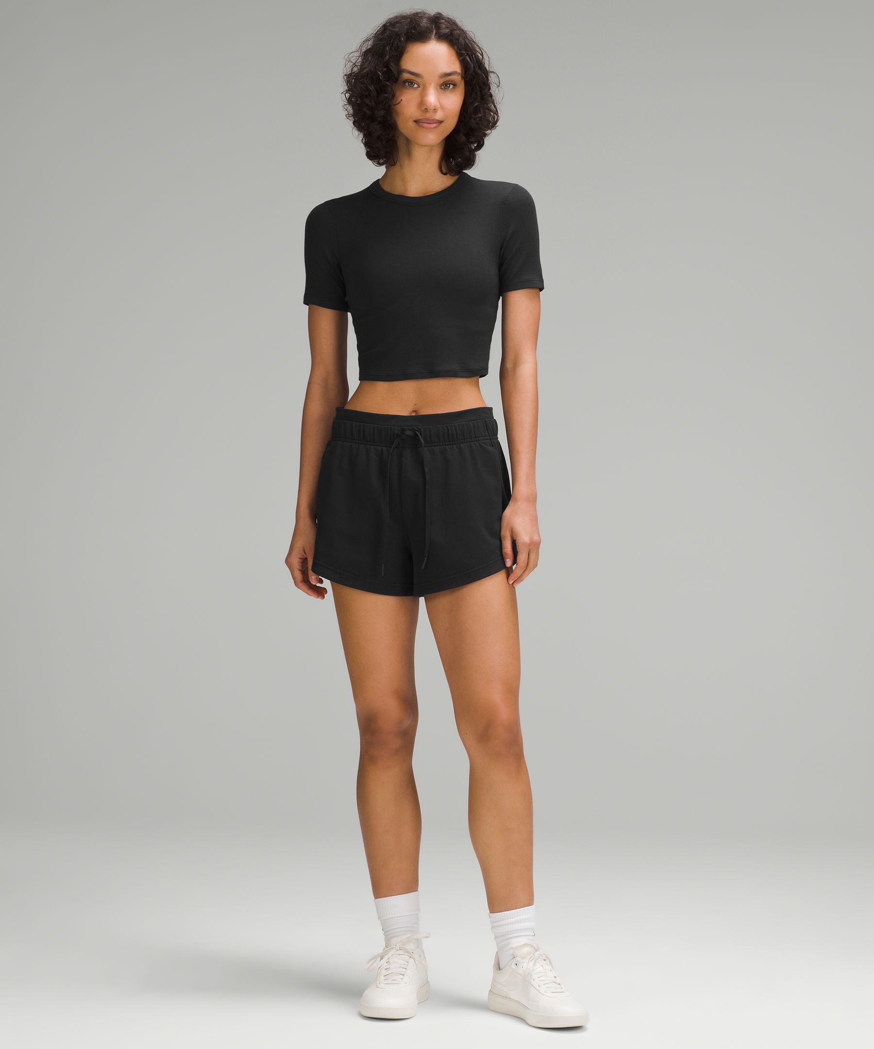 Shop Lululemon Hold Tight Straight Hem Cropped T-shirt