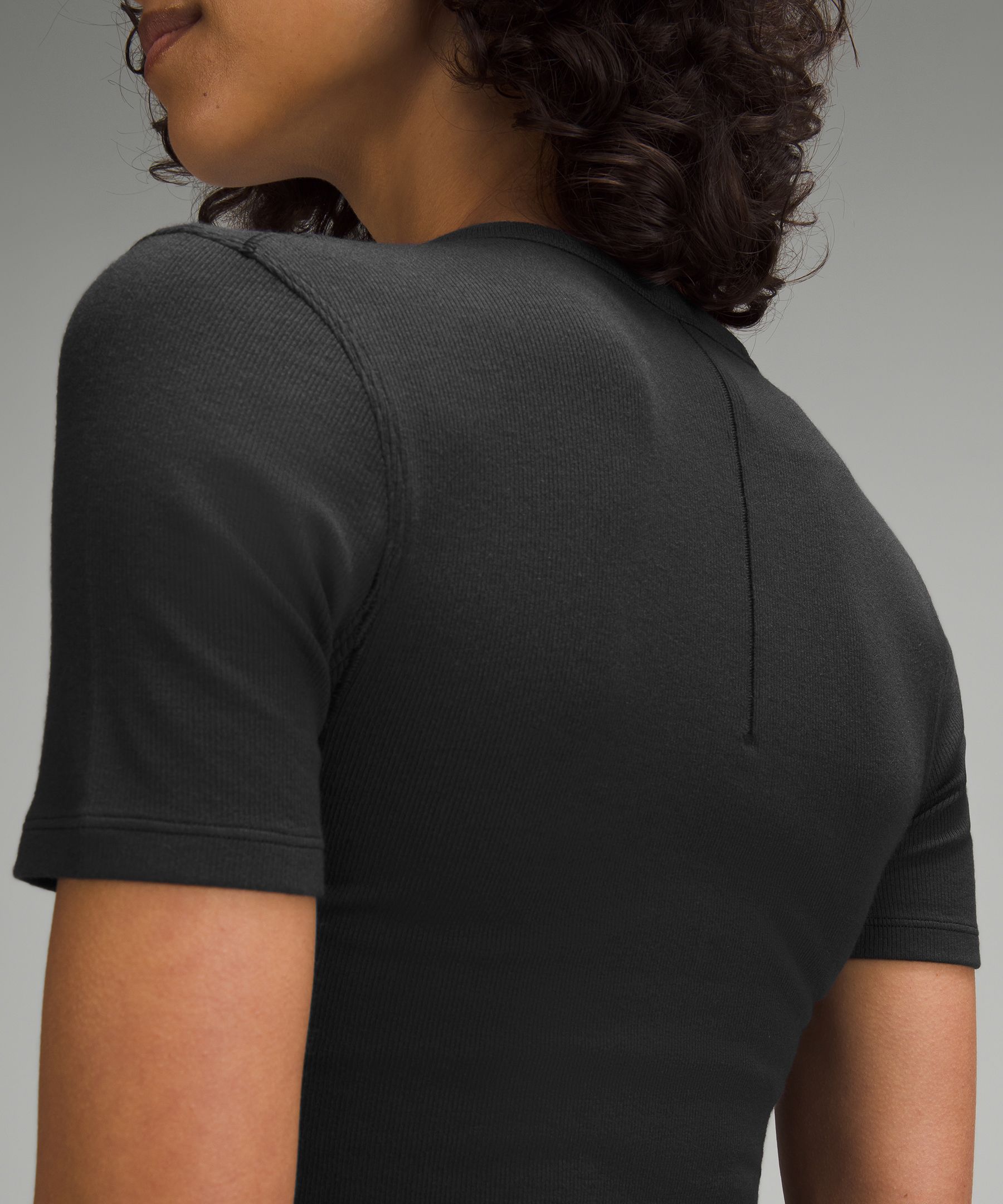 Shop Lululemon Hold Tight Straight Hem Cropped T-shirt