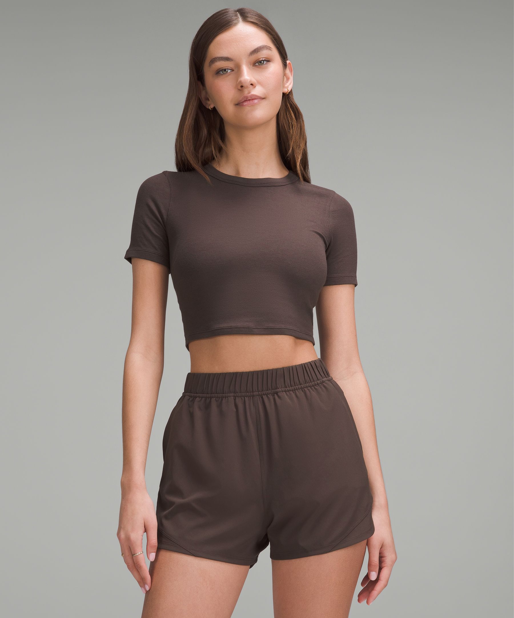 Hold Tight Straight-Hem Cropped T-Shirt