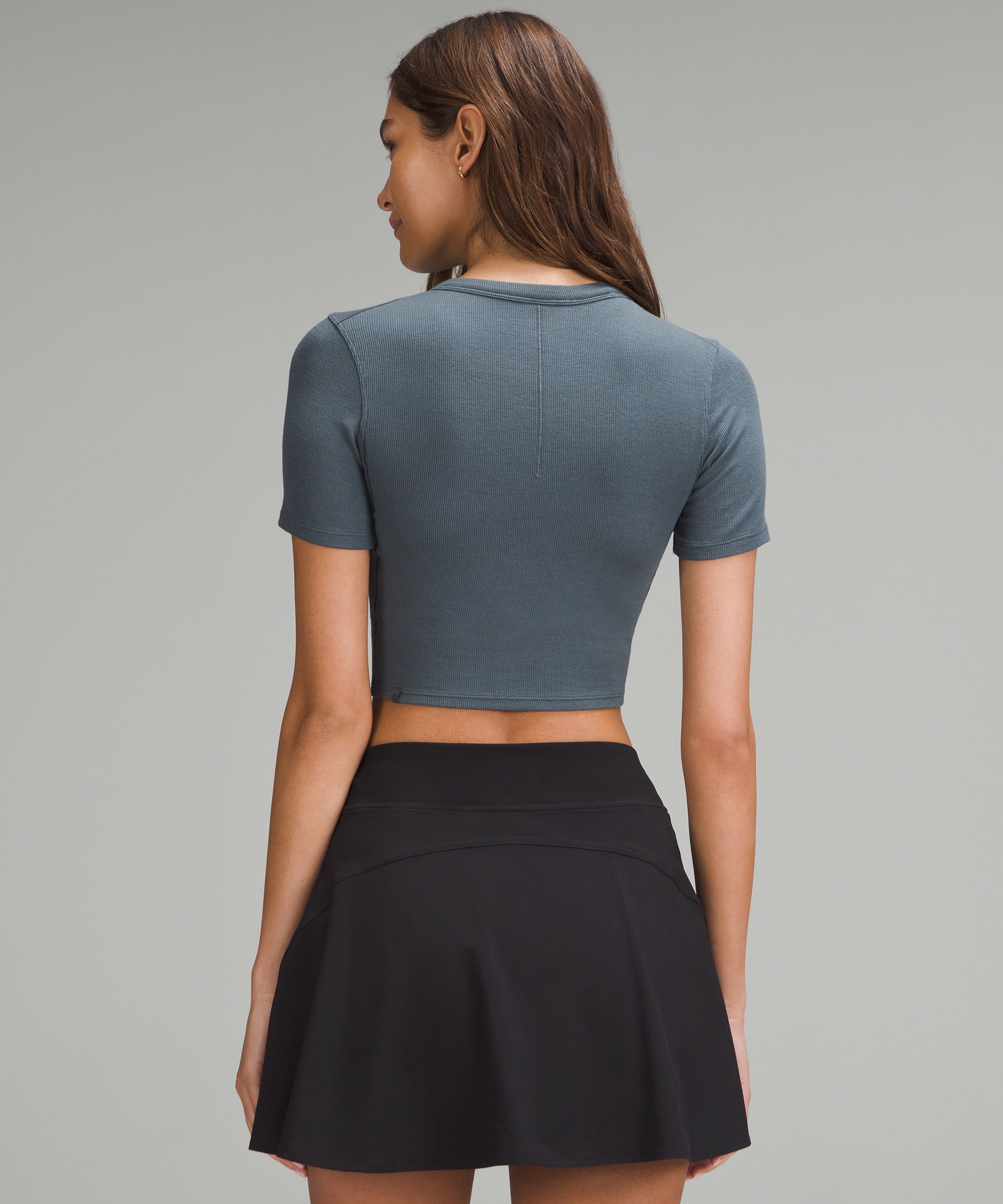 Hold Tight Straight-Hem Cropped T-Shirt