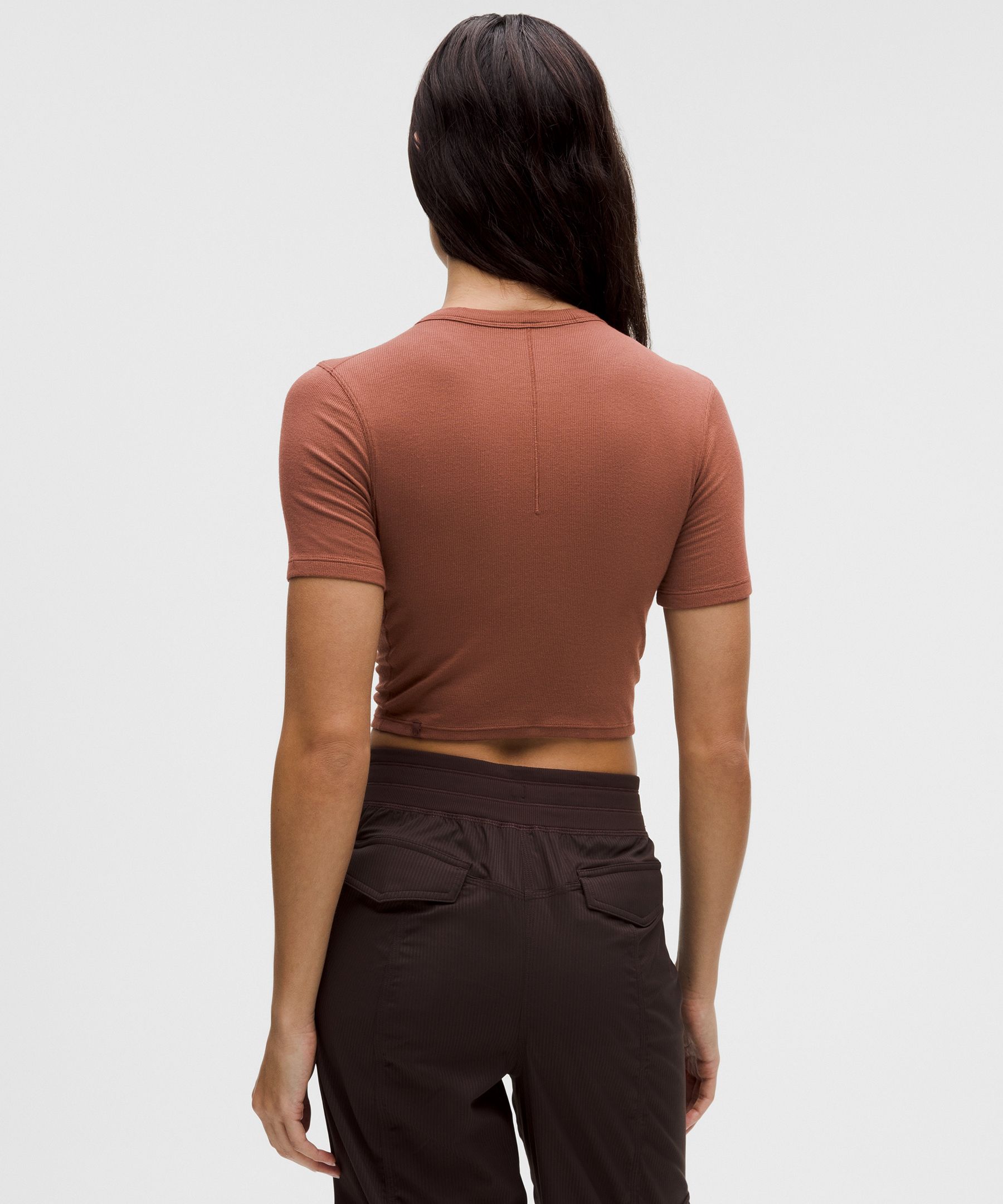 Hold Tight Straight-Hem Cropped T-Shirt