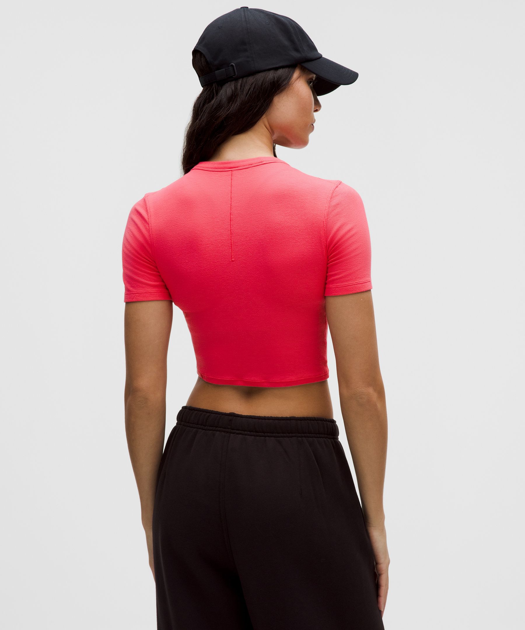 Hold Tight Straight-Hem Cropped T-Shirt | Women's Short Sleeve Shirts & Tee's