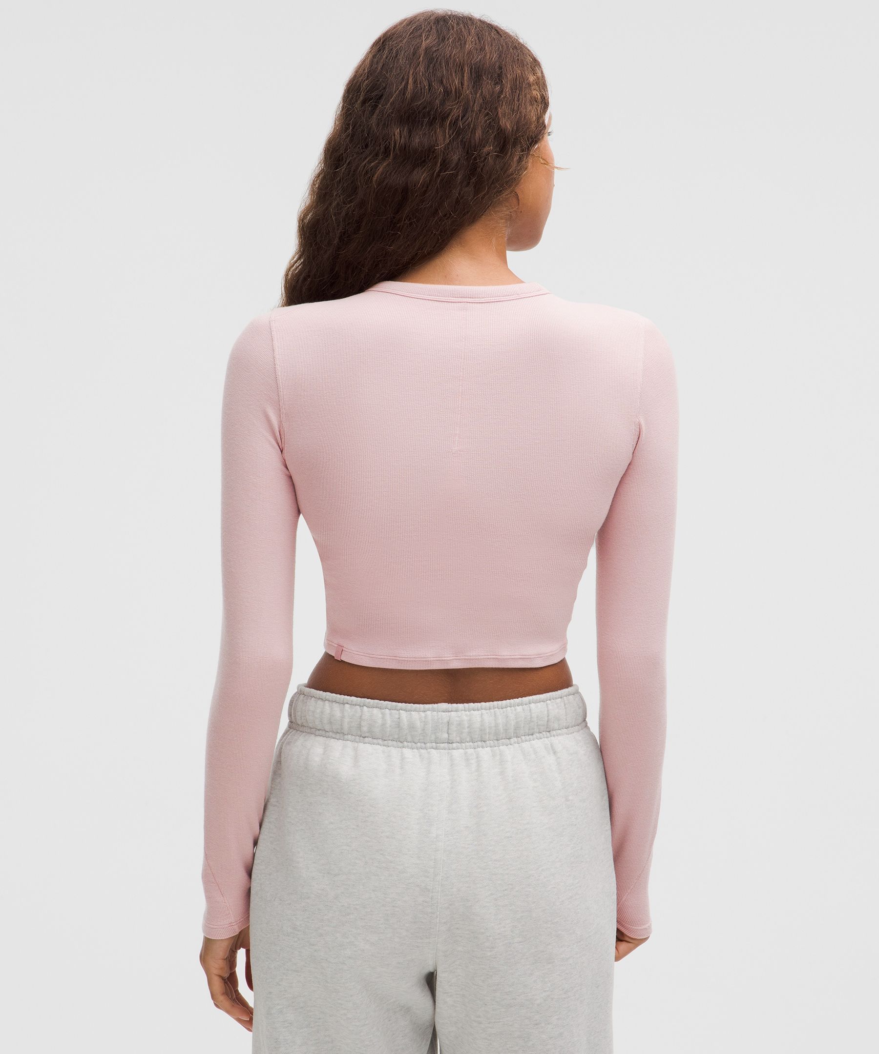 Lululemon Hold Tight Straight-hem Cropped Long-sleeve Shirt