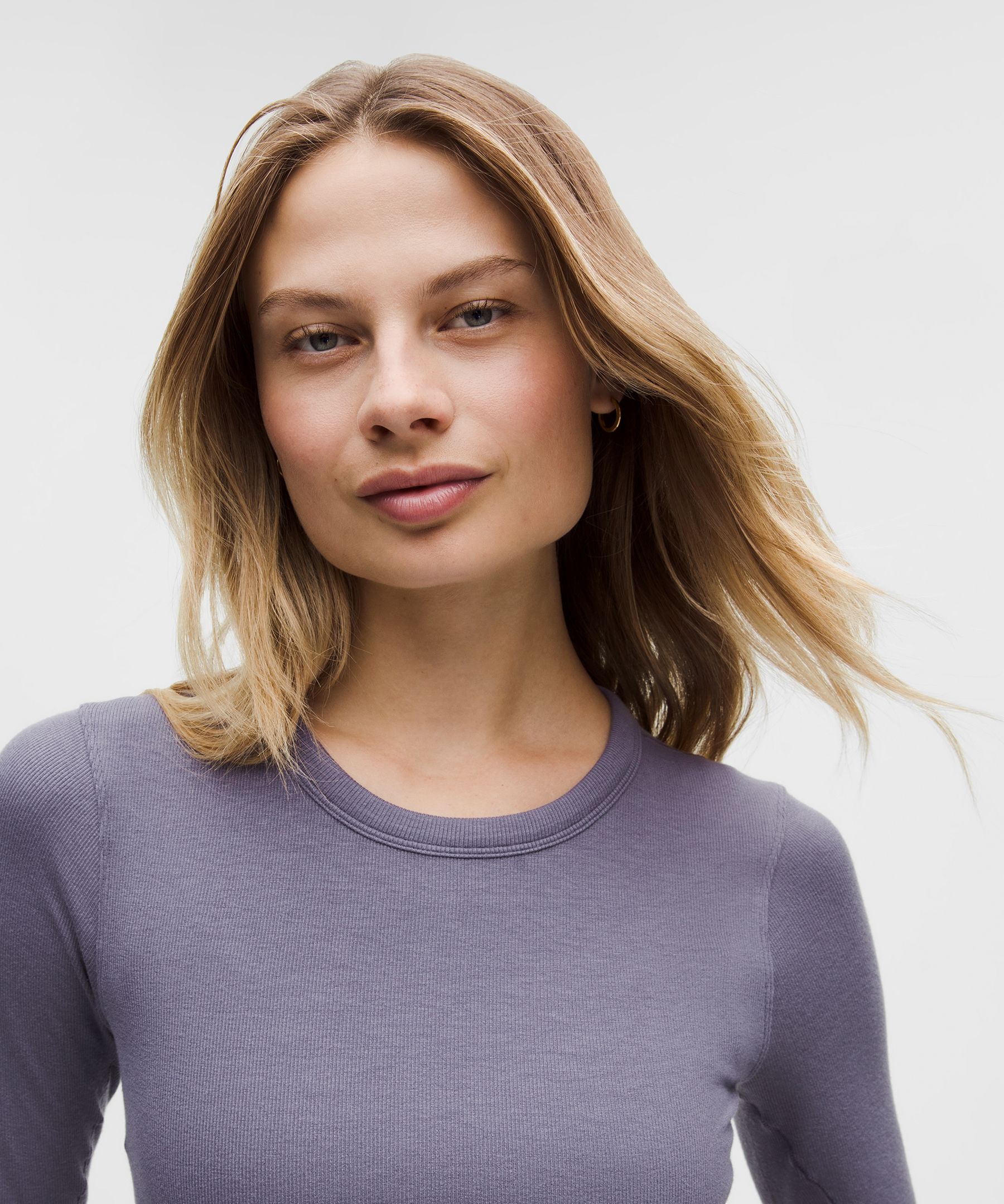 Hold Tight Straight-Hem Cropped Long-Sleeve Shirt