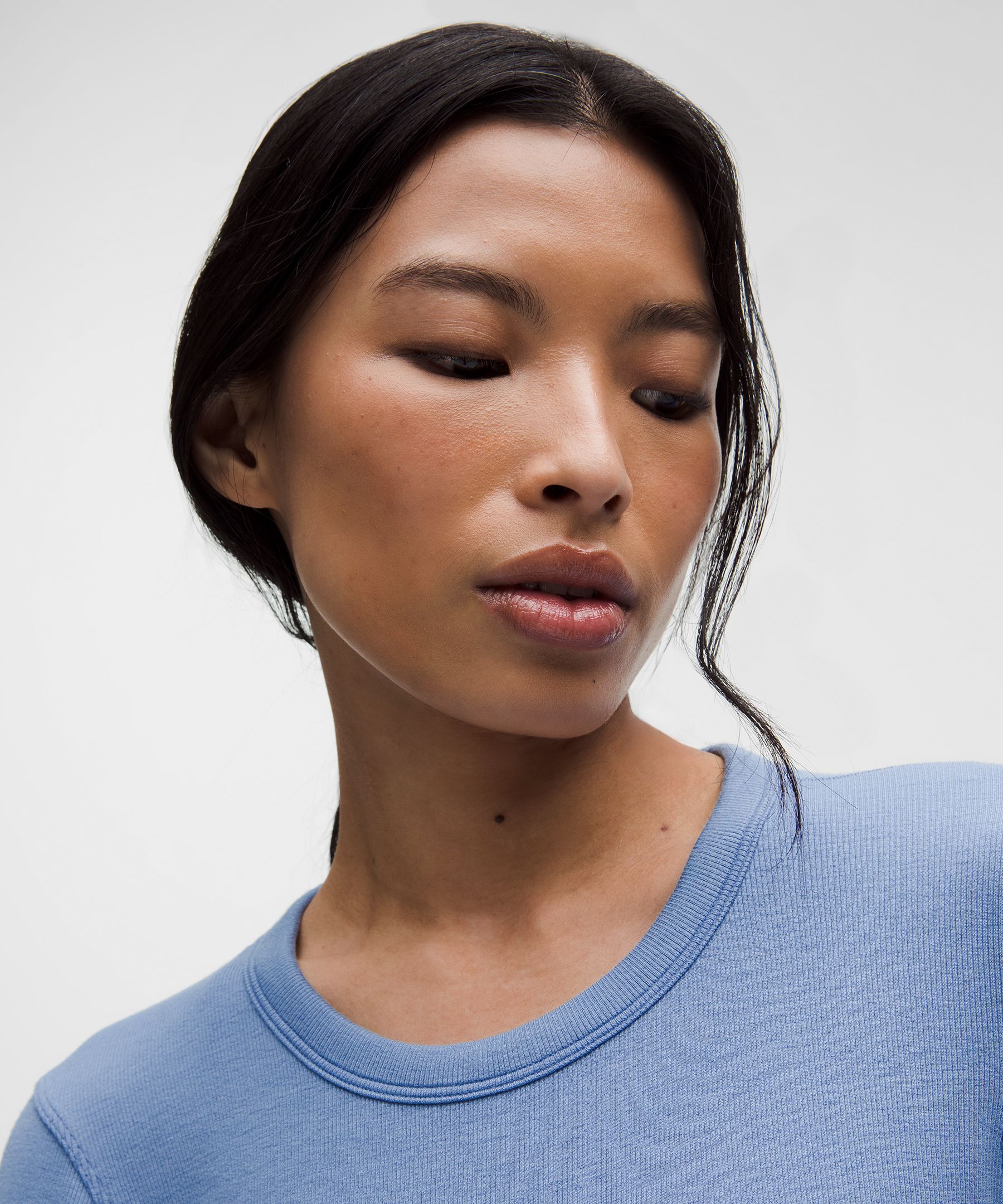 Hold Tight Straight-Hem Cropped Long-Sleeve Shirt