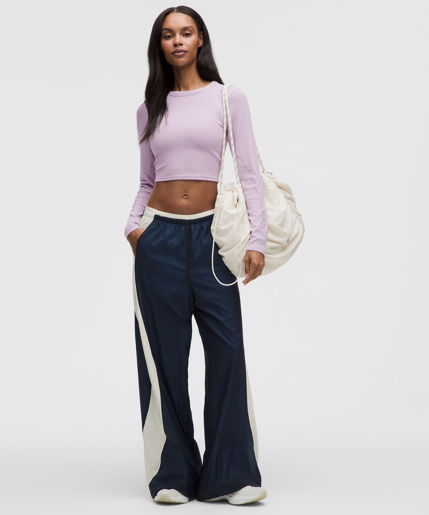 Hold Tight Straight-Hem Cropped Long-Sleeve Shirt