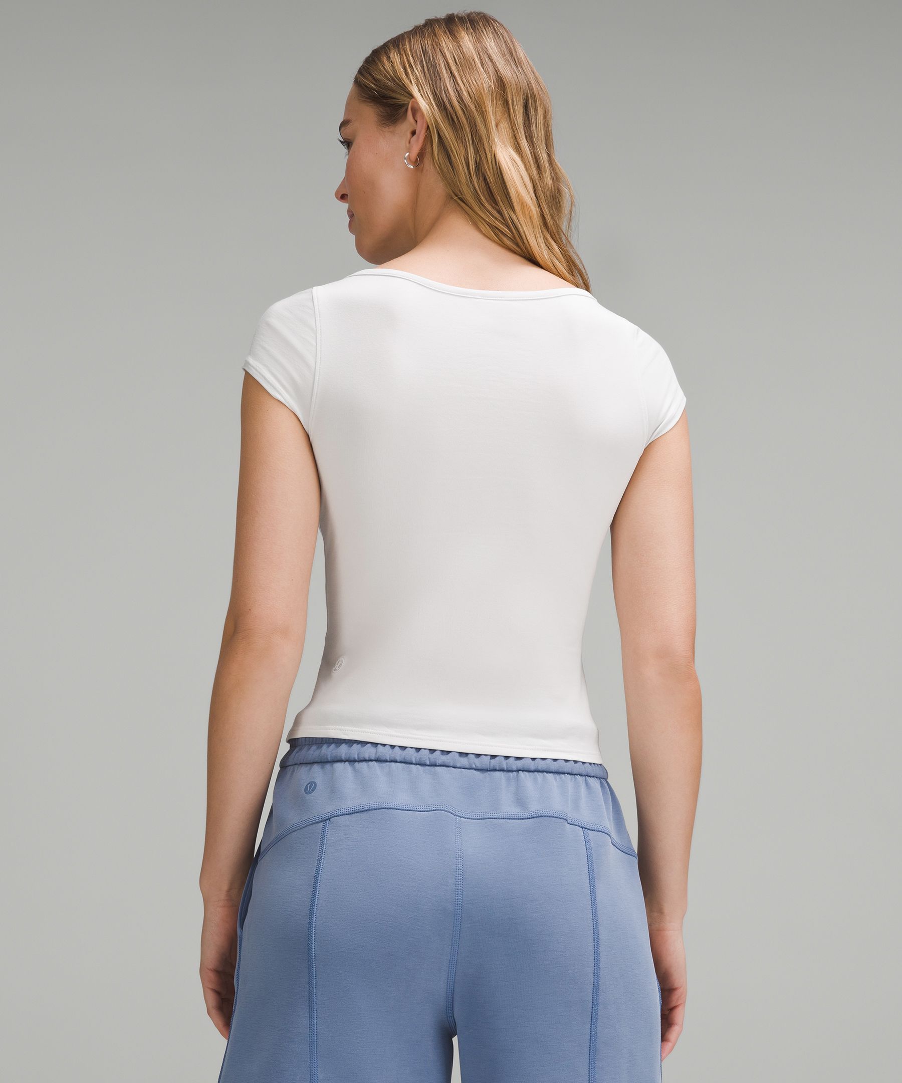 Shop Lululemon Cap-sleeve Henley T-shirt