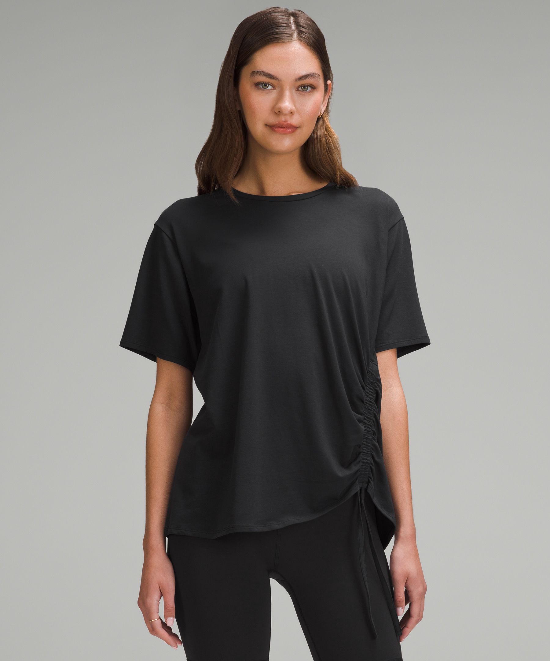 Shop Lululemon Side-cinch Cotton T-shirt