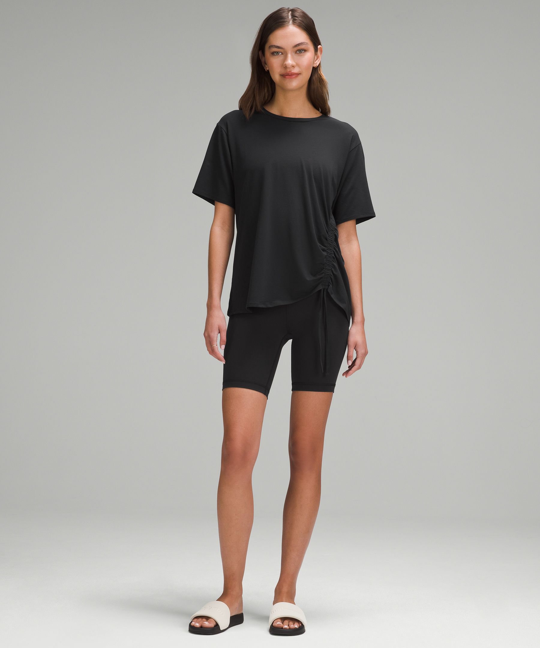 Shop Lululemon Side-cinch Cotton T-shirt