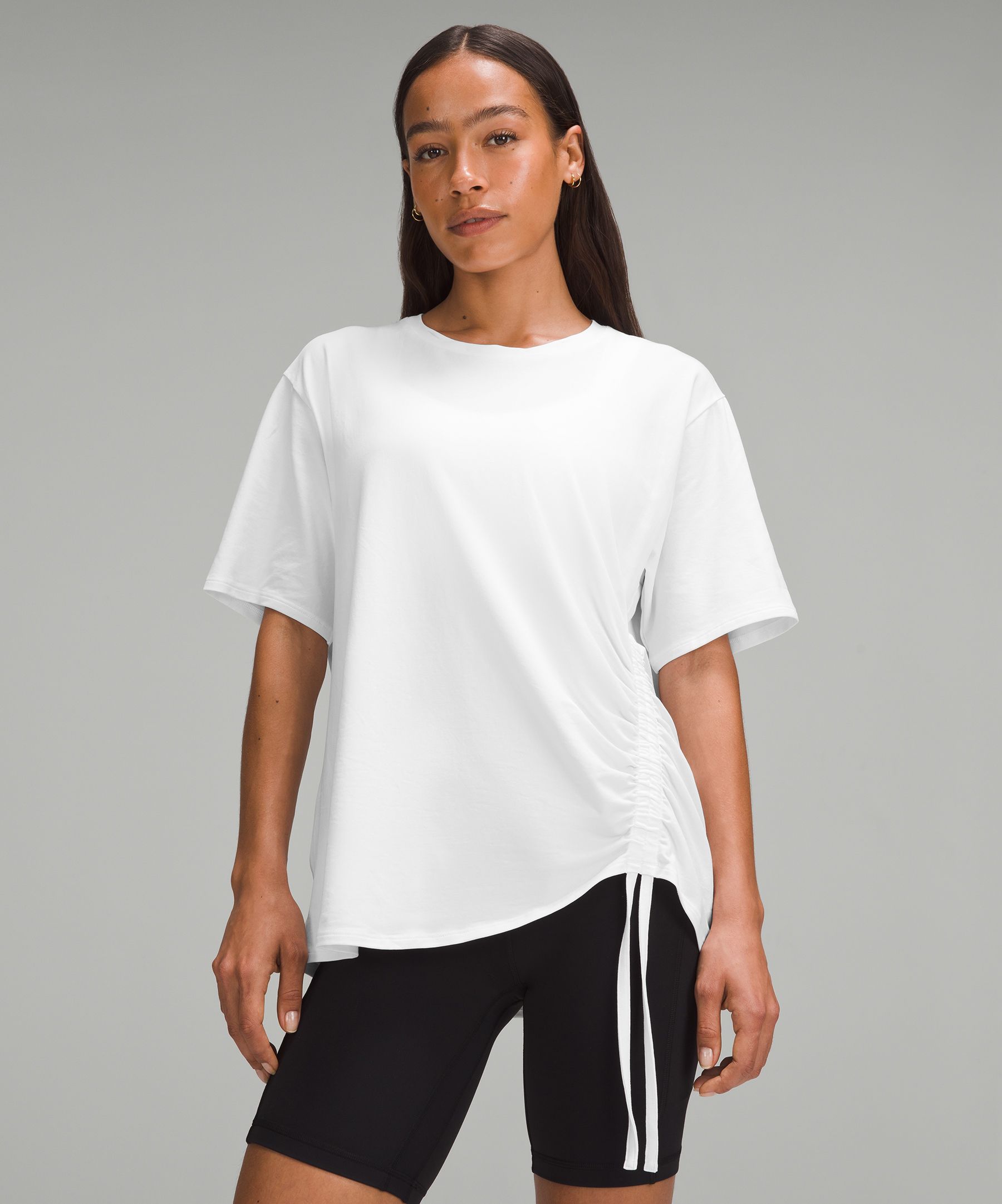 Shop Lululemon Side-cinch Cotton T-shirt