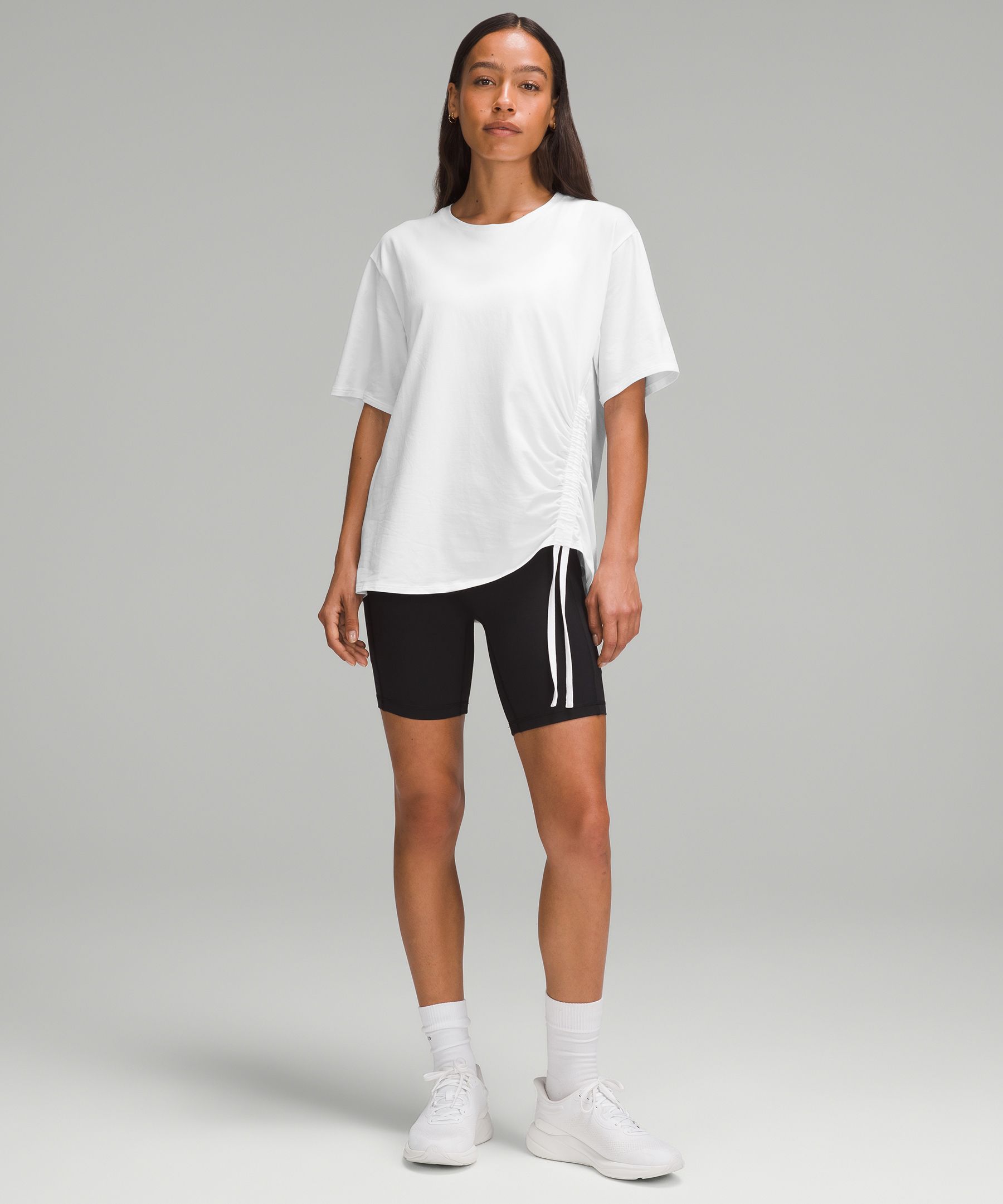 Shop Lululemon Side-cinch Cotton T-shirt