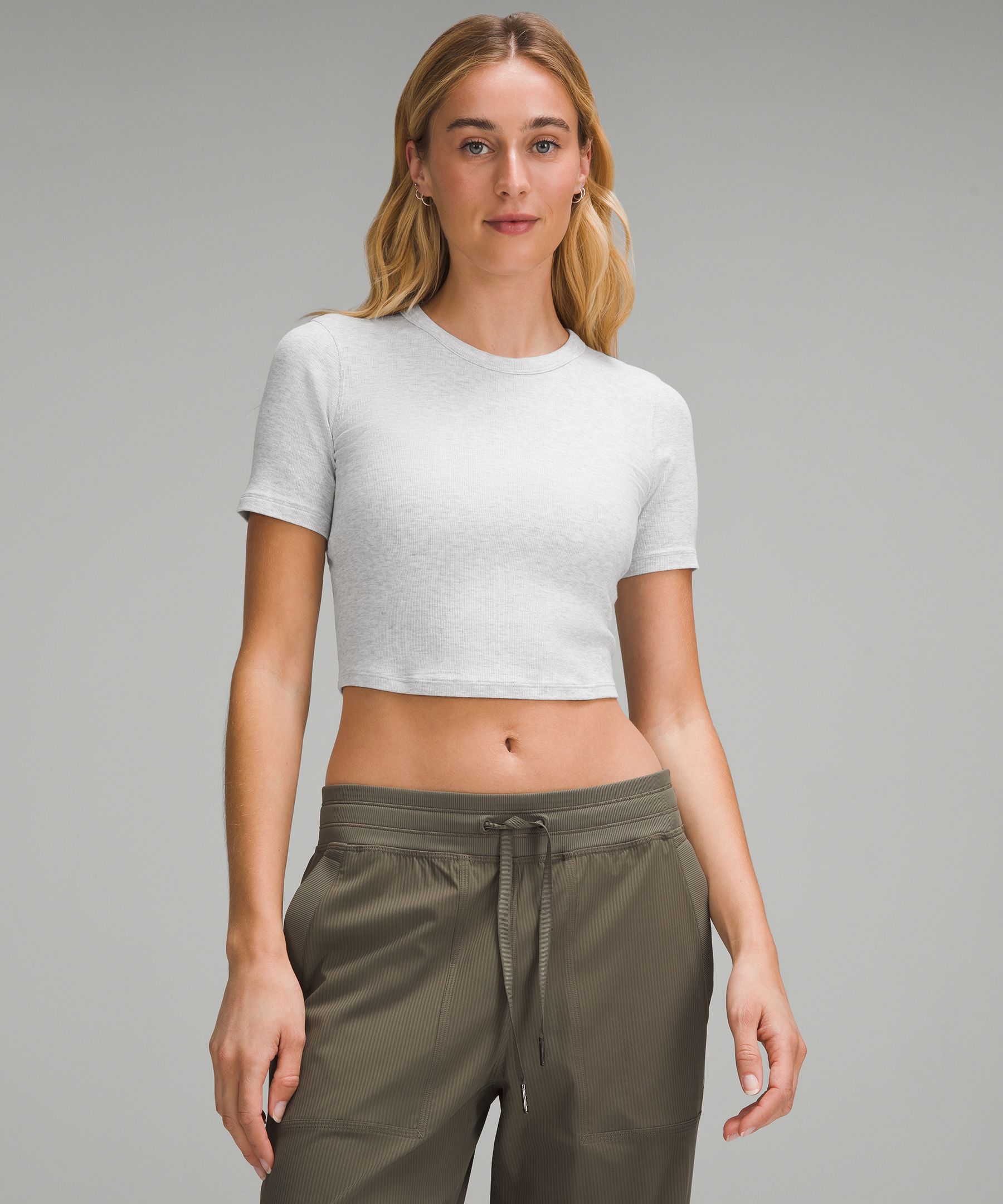 Shop Lululemon Hold Tight Straight Hem Cropped T-shirt