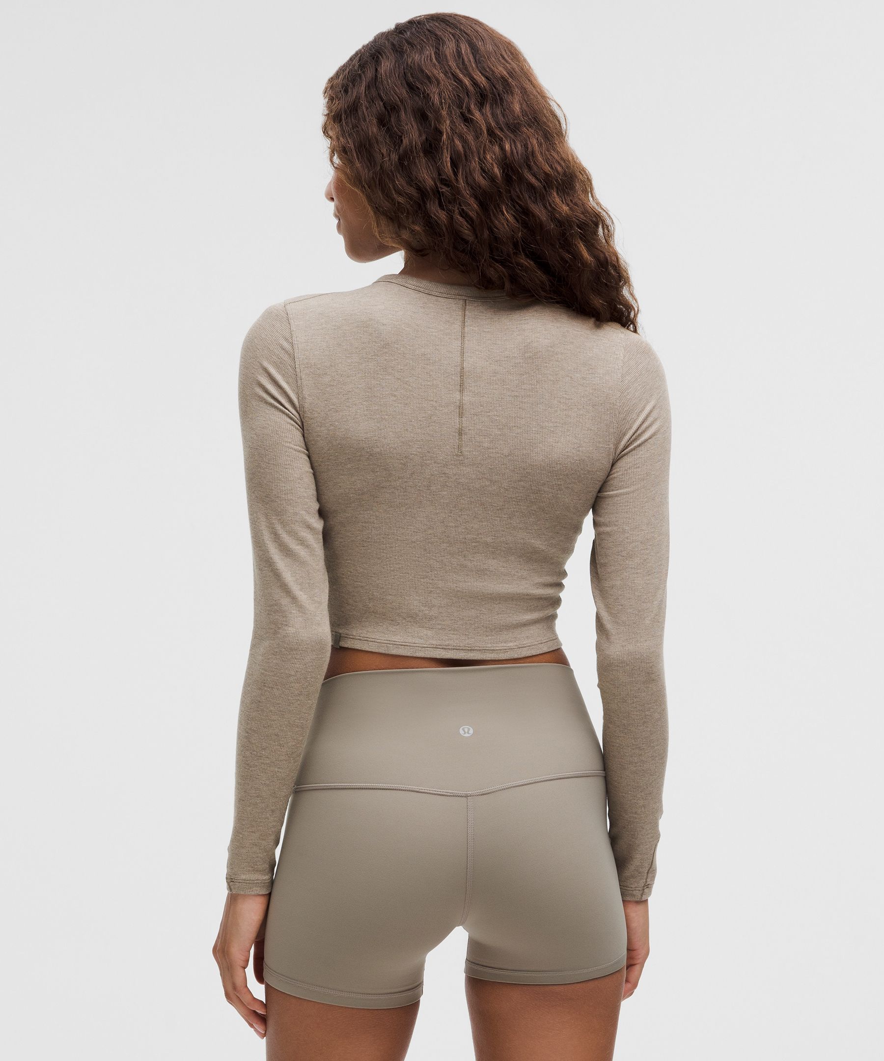 Lululemon Hold Tight Straight-hem Cropped Long-sleeve Shirt