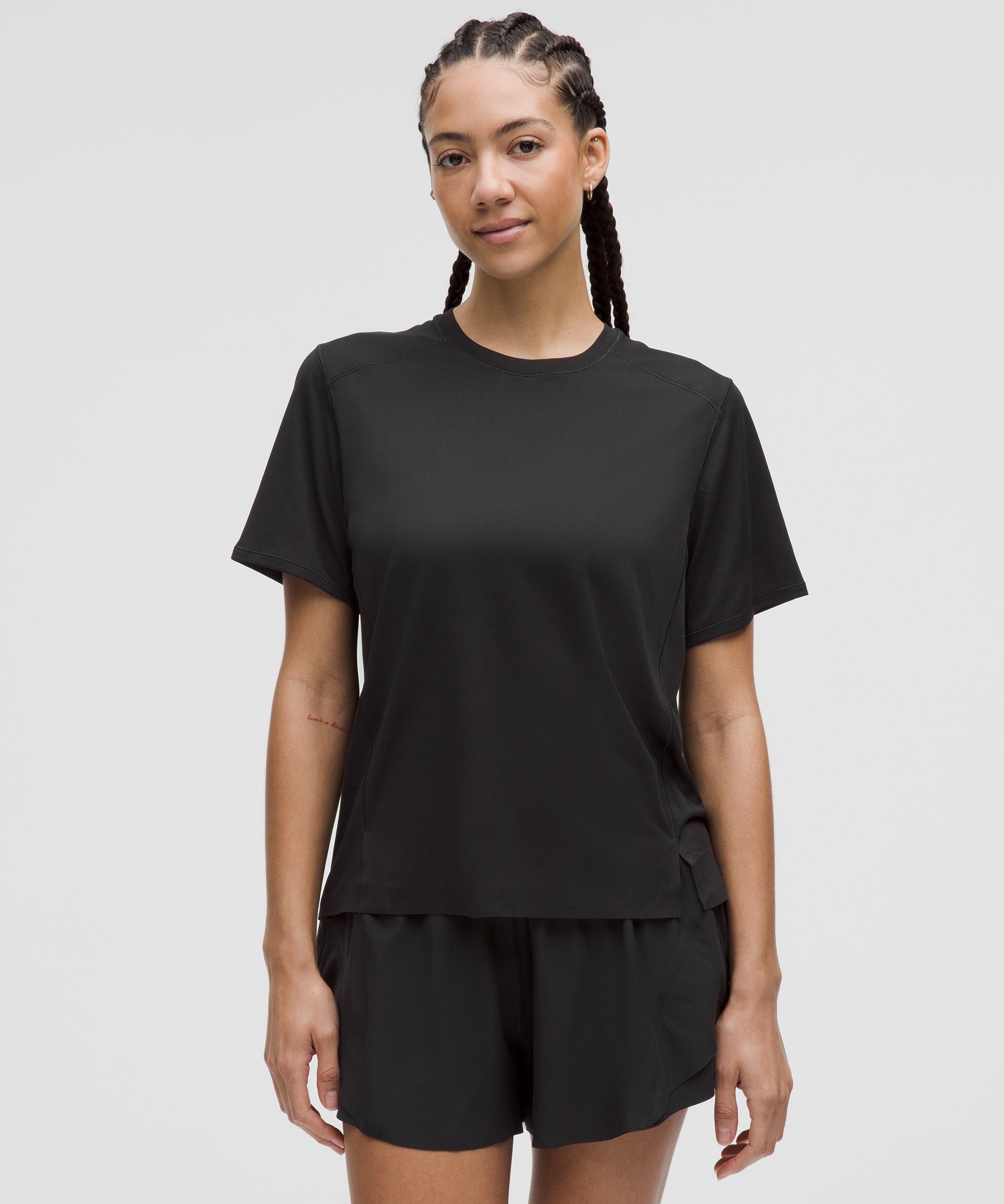 Women's Fast and Free Short-Sleeve Shirt - Black,Neutral