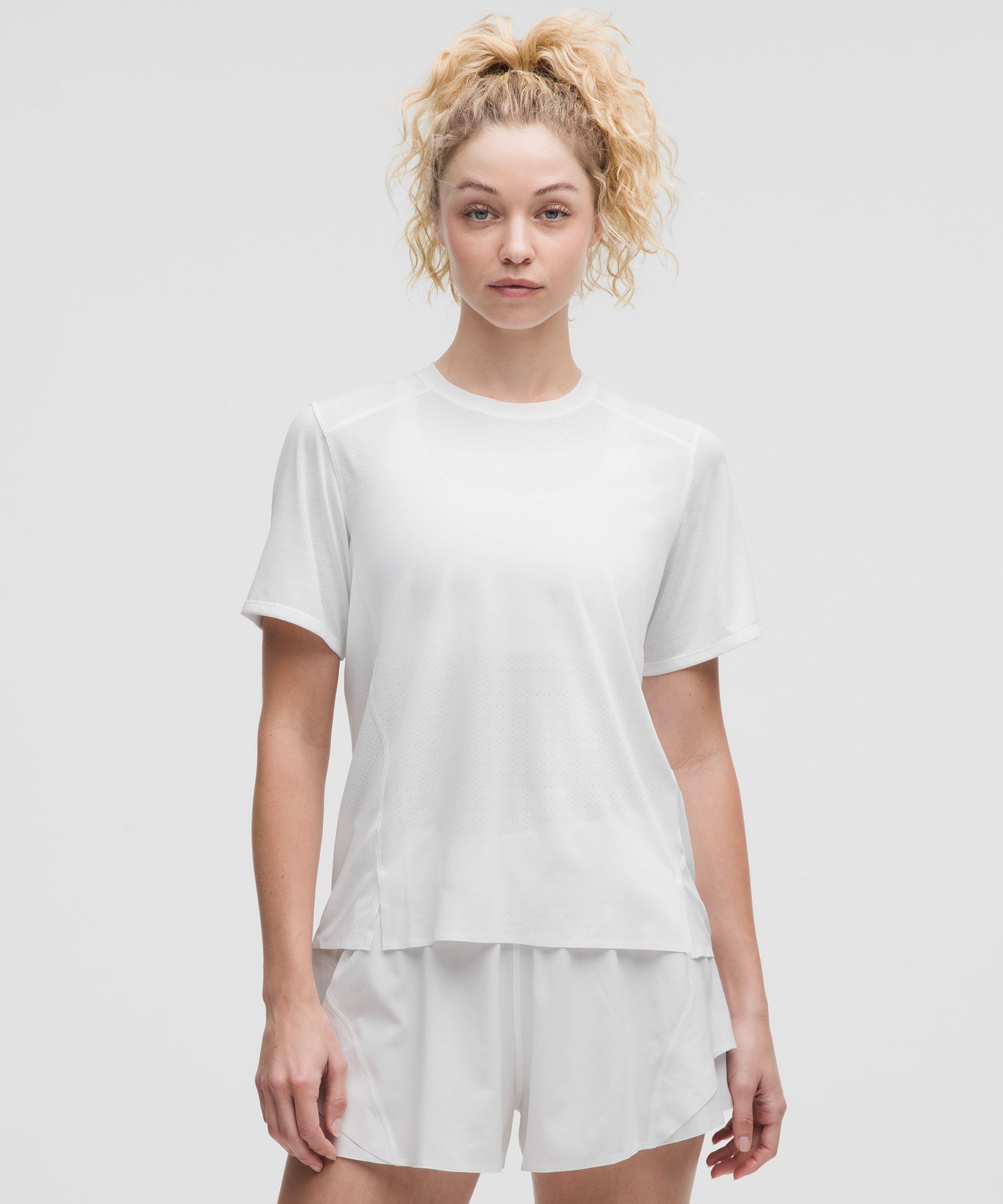 Women's Fast and Free Short-Sleeve Shirt - White,Neutral