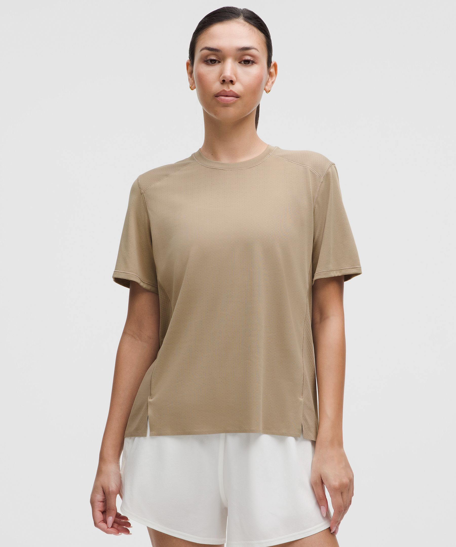 Women's Fast and Free Short-Sleeve Shirt - Brown