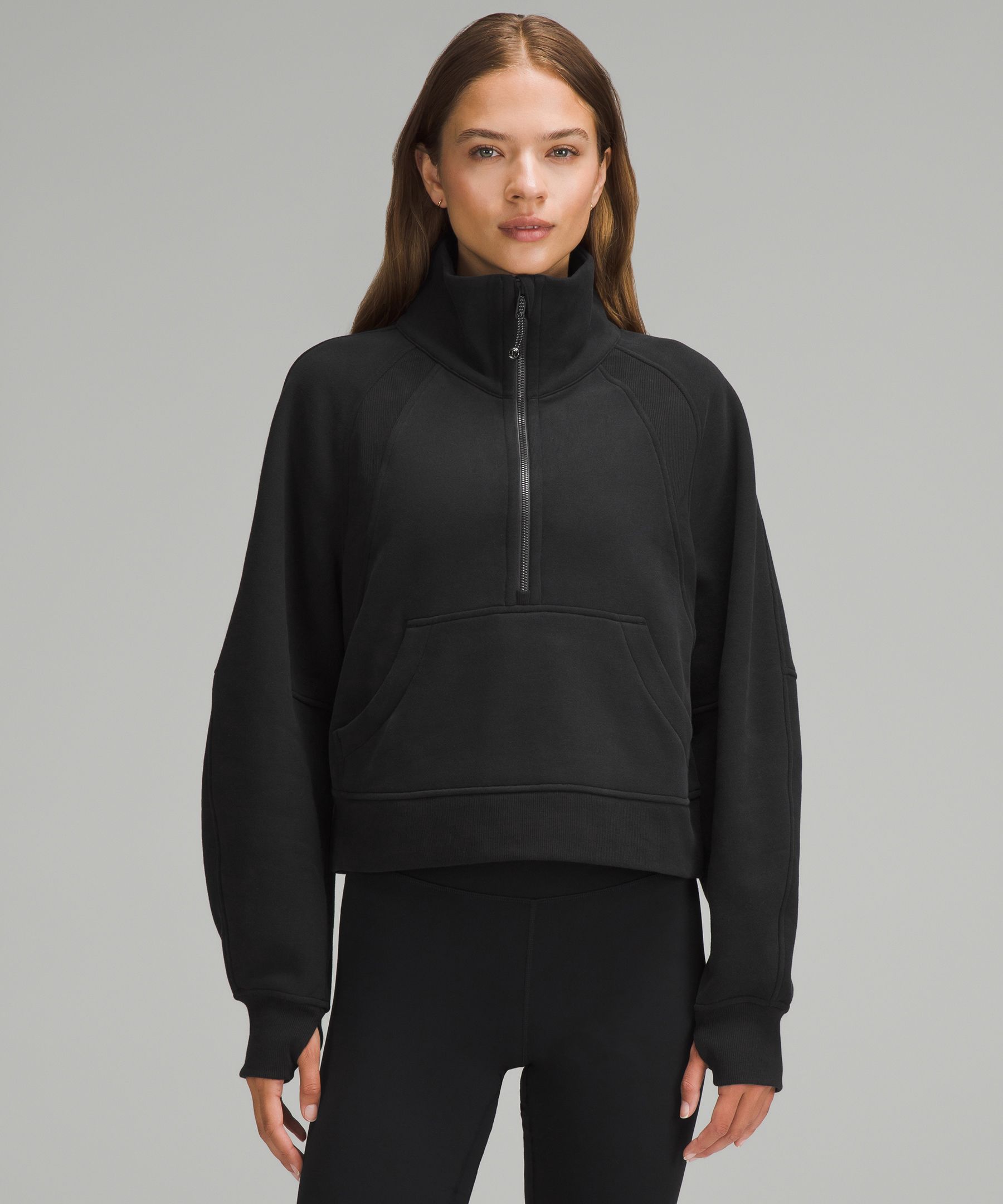 Black funnel neck sweatshirt best sale