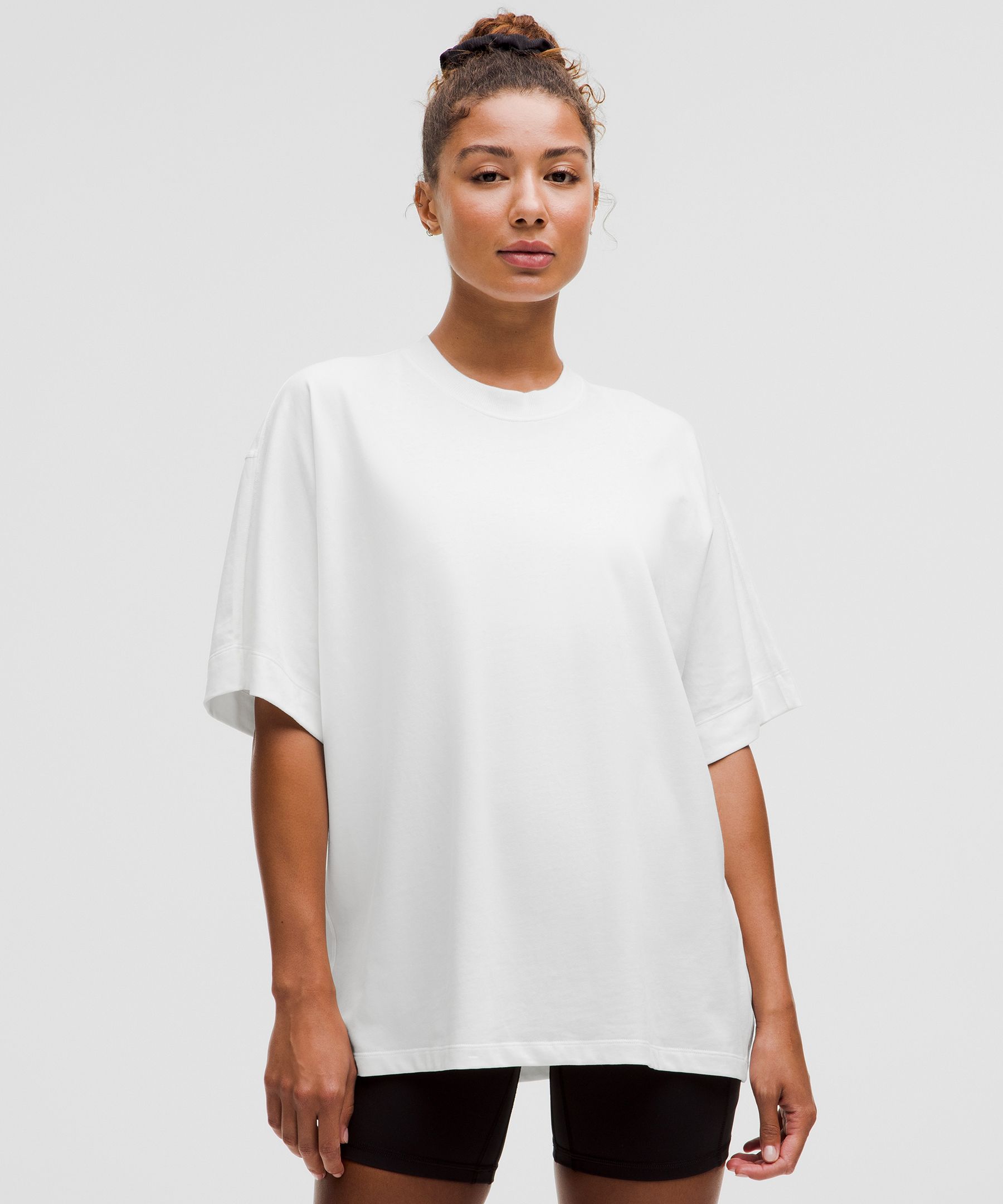 Cotton Jersey Oversized Short-Sleeve Shirt