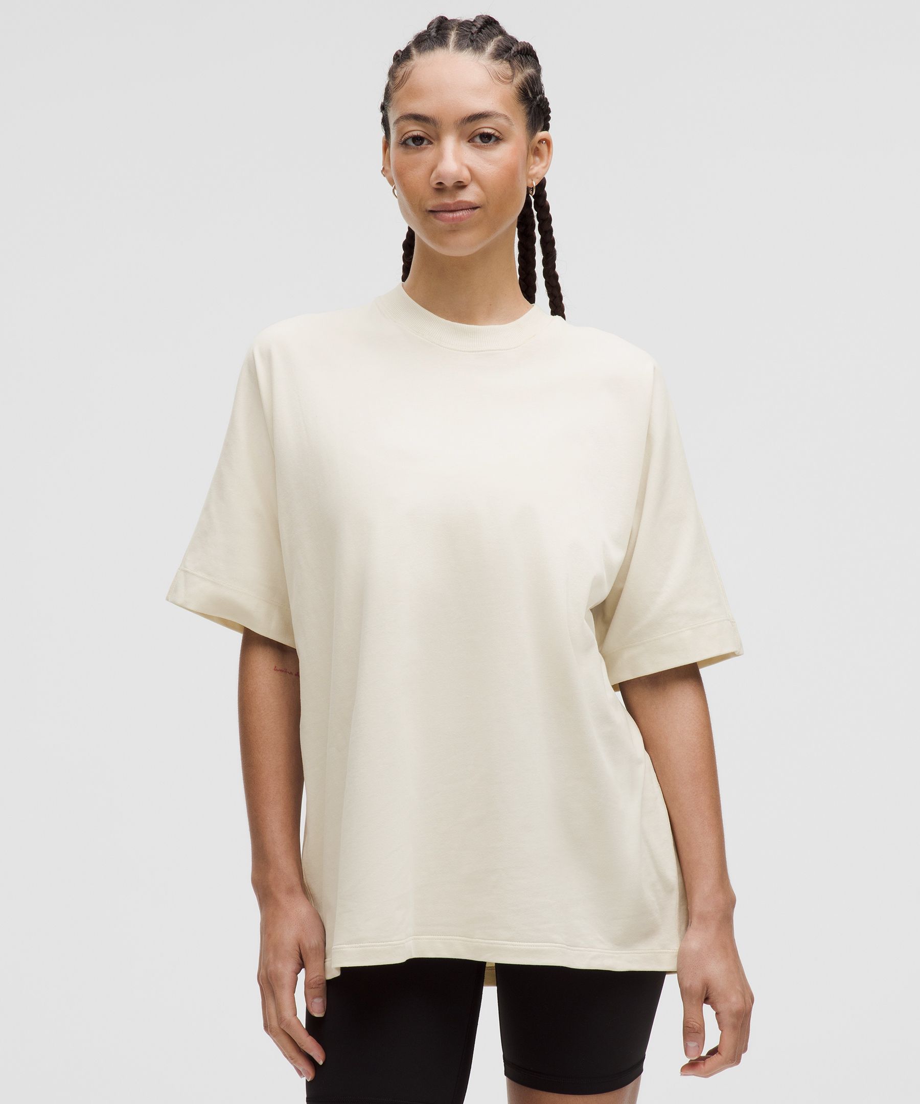 Cotton Jersey Oversized Short-Sleeve Shirt