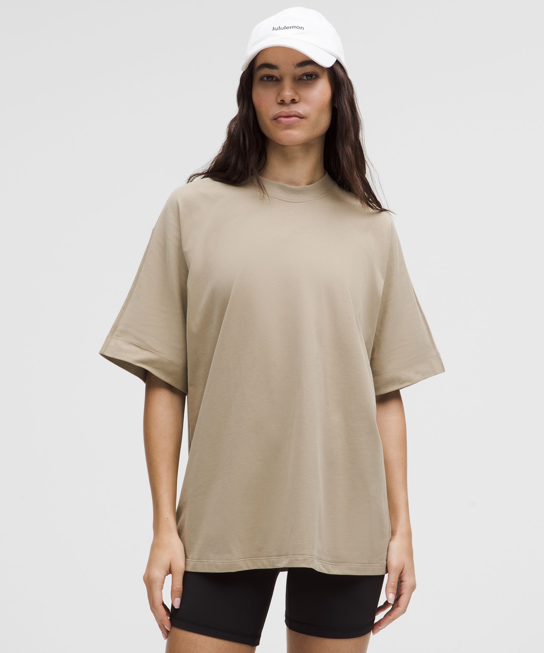 Cotton Jersey Oversized Short-Sleeve Shirt