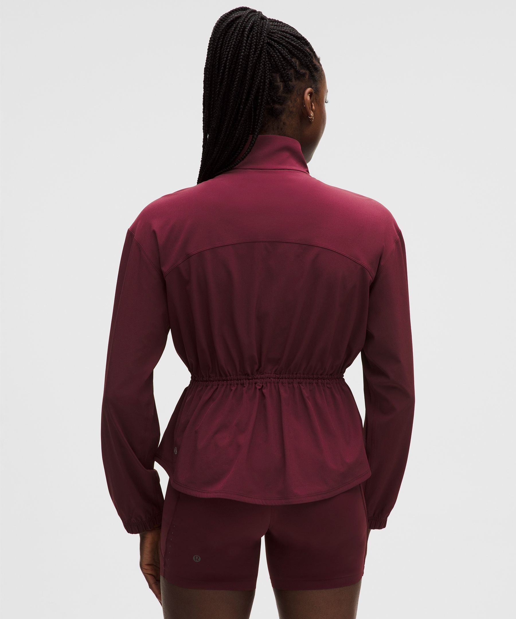 UV-Protective Cinch-Waist Running Jacket