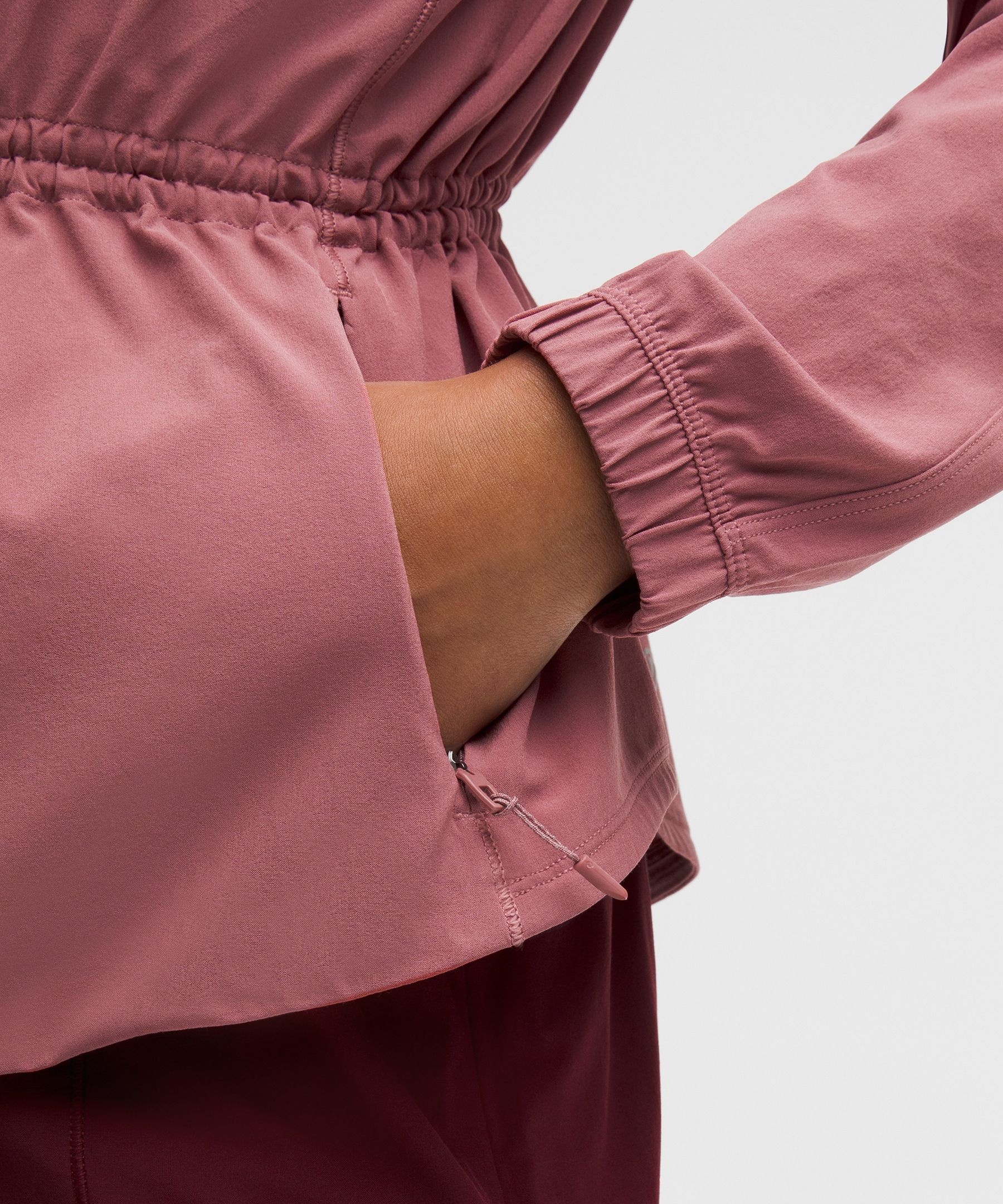 UV-Protective Cinch-Waist Running Jacket