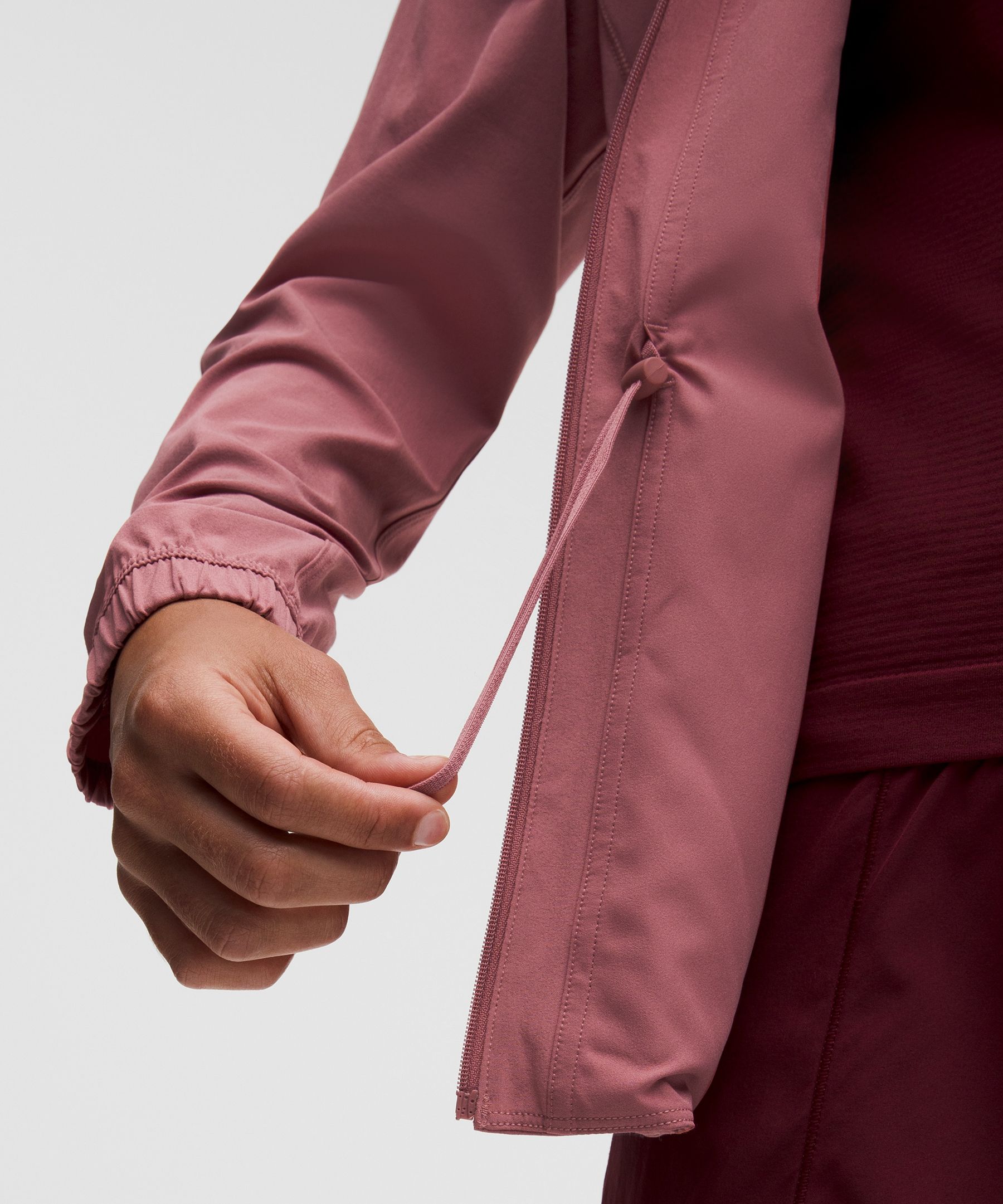 UV-Protective Cinch-Waist Running Jacket