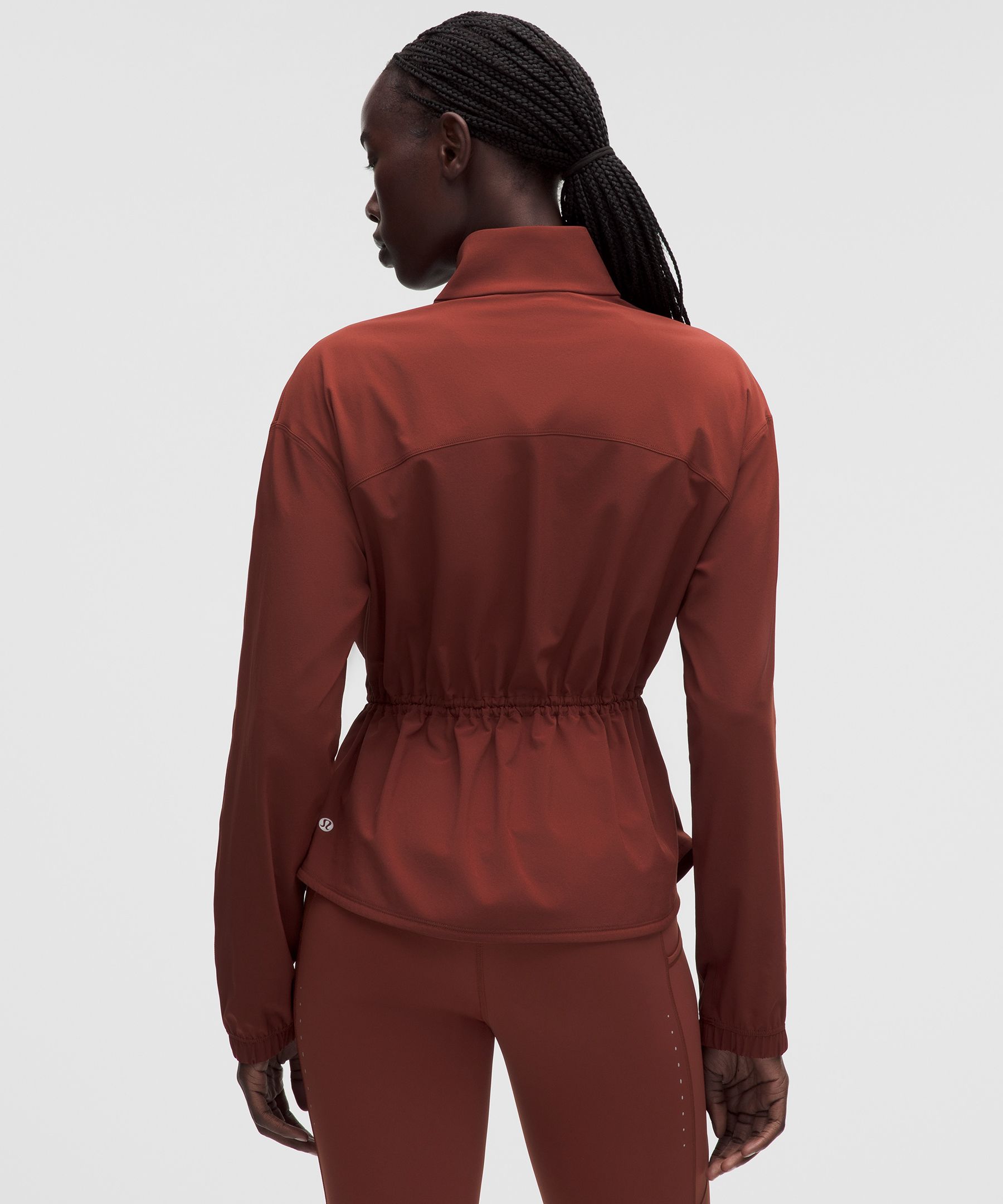 UV-Protective Cinch-Waist Running Jacket