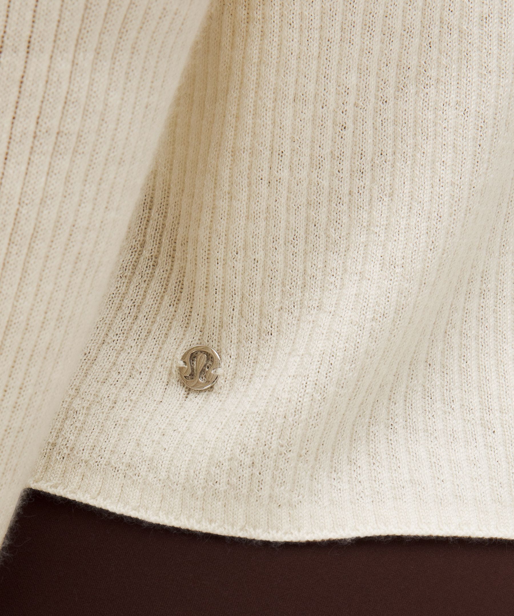 Lululemon Cashmere Scalloped Cuff Cardigan