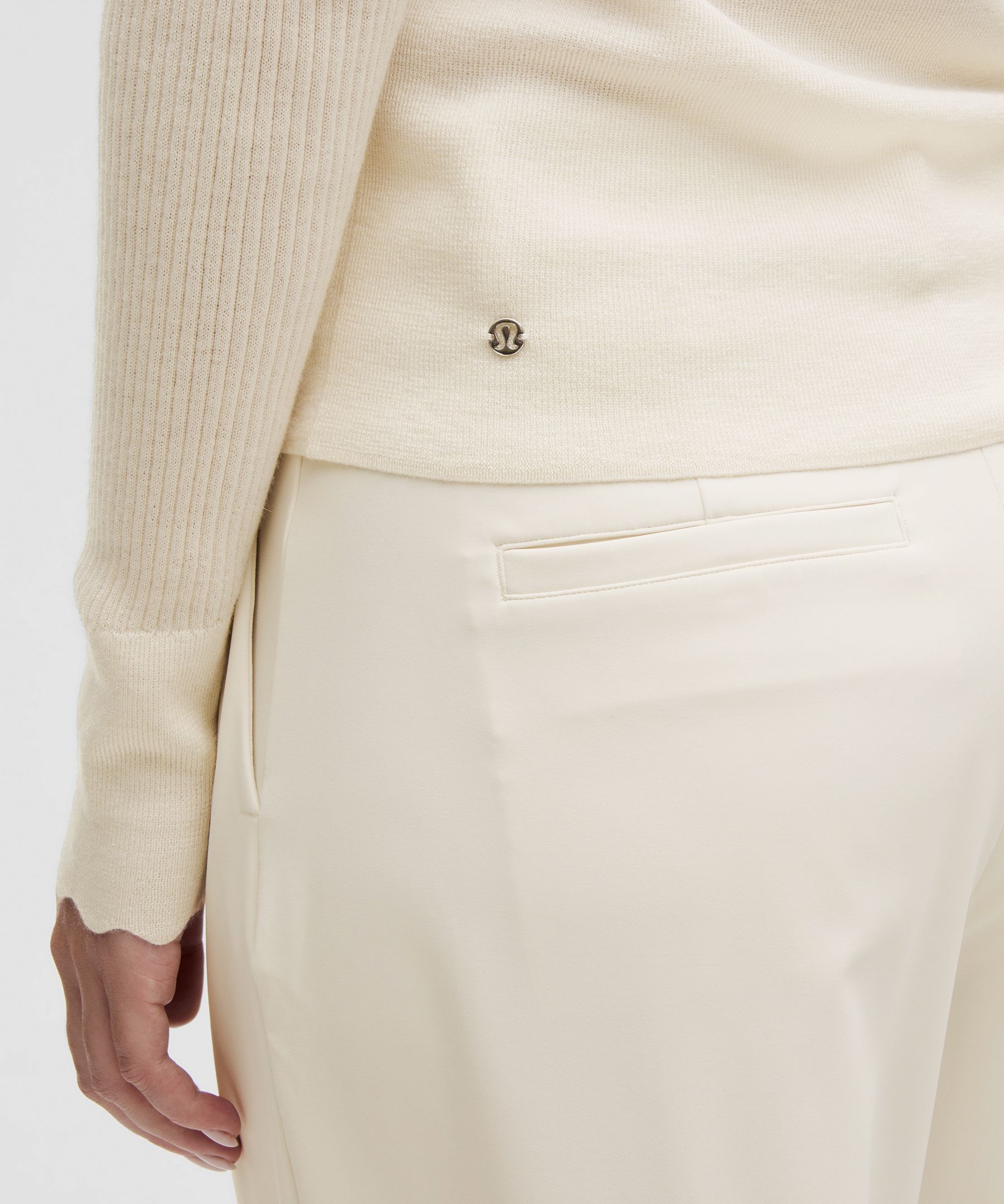 Lululemon Cashmere Scalloped Cuff Crewneck
