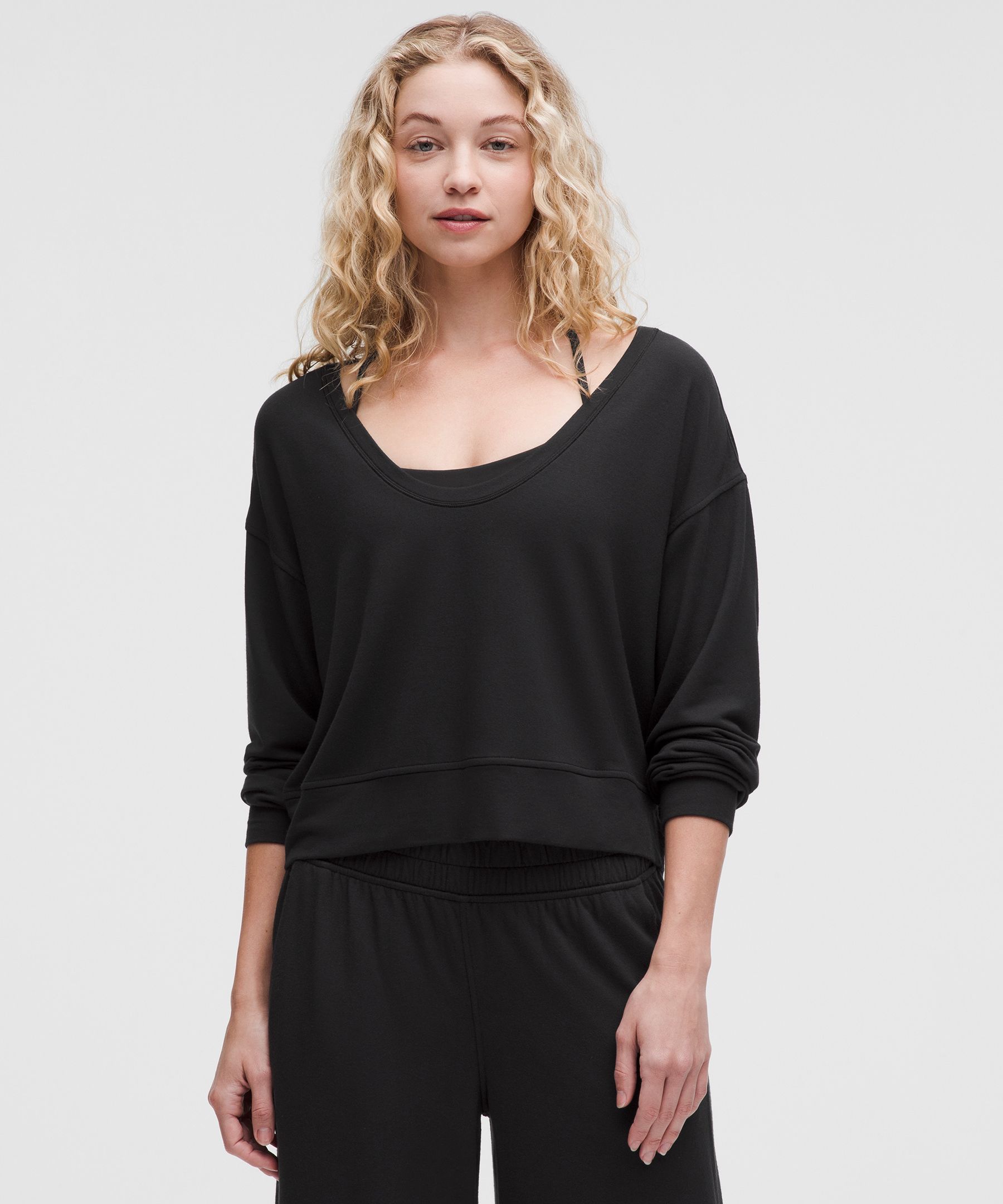 BeCalm Scoop-Neck Pullover