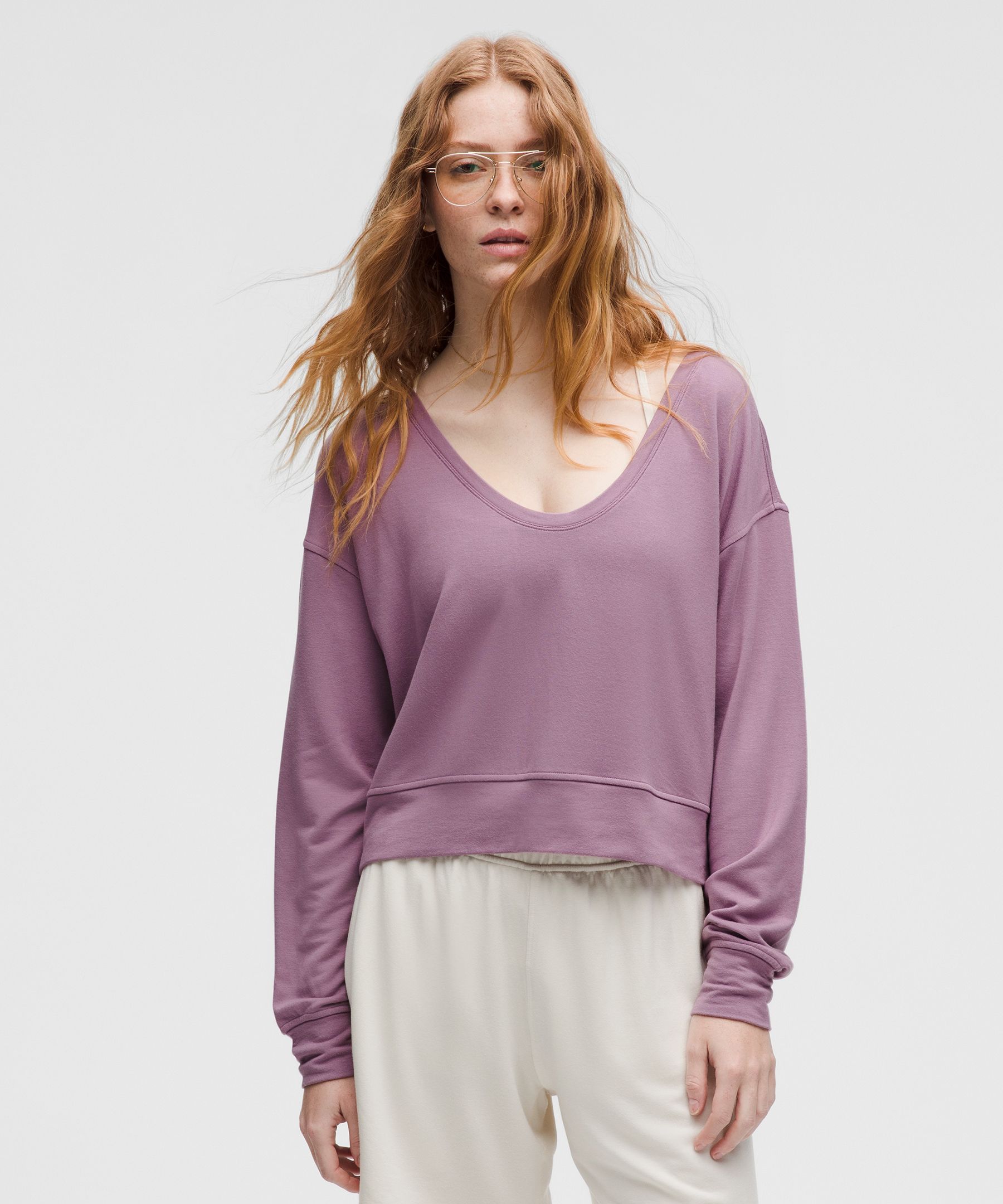 BeCalm Scoop-Neck Pullover