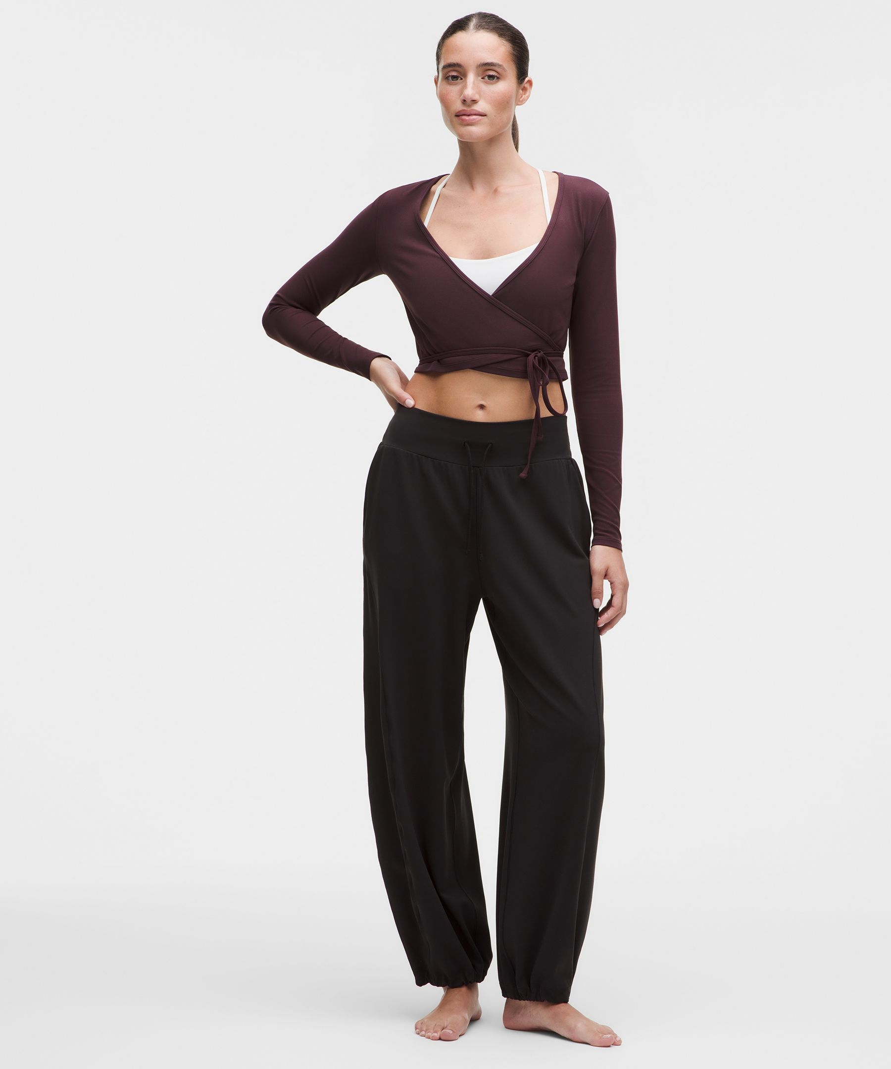 Nulu Long-Sleeve Cropped Wrap