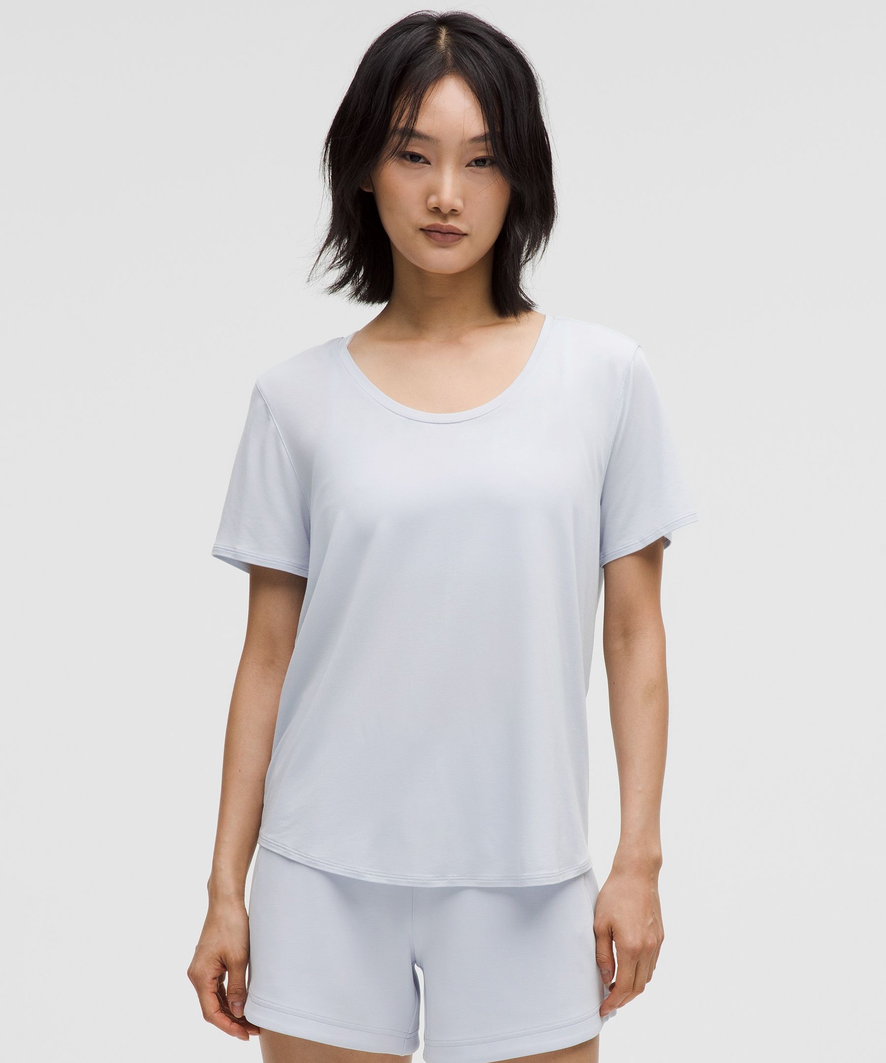 Lululemon Modal-silk Twist-back Short-sleeve Shirt