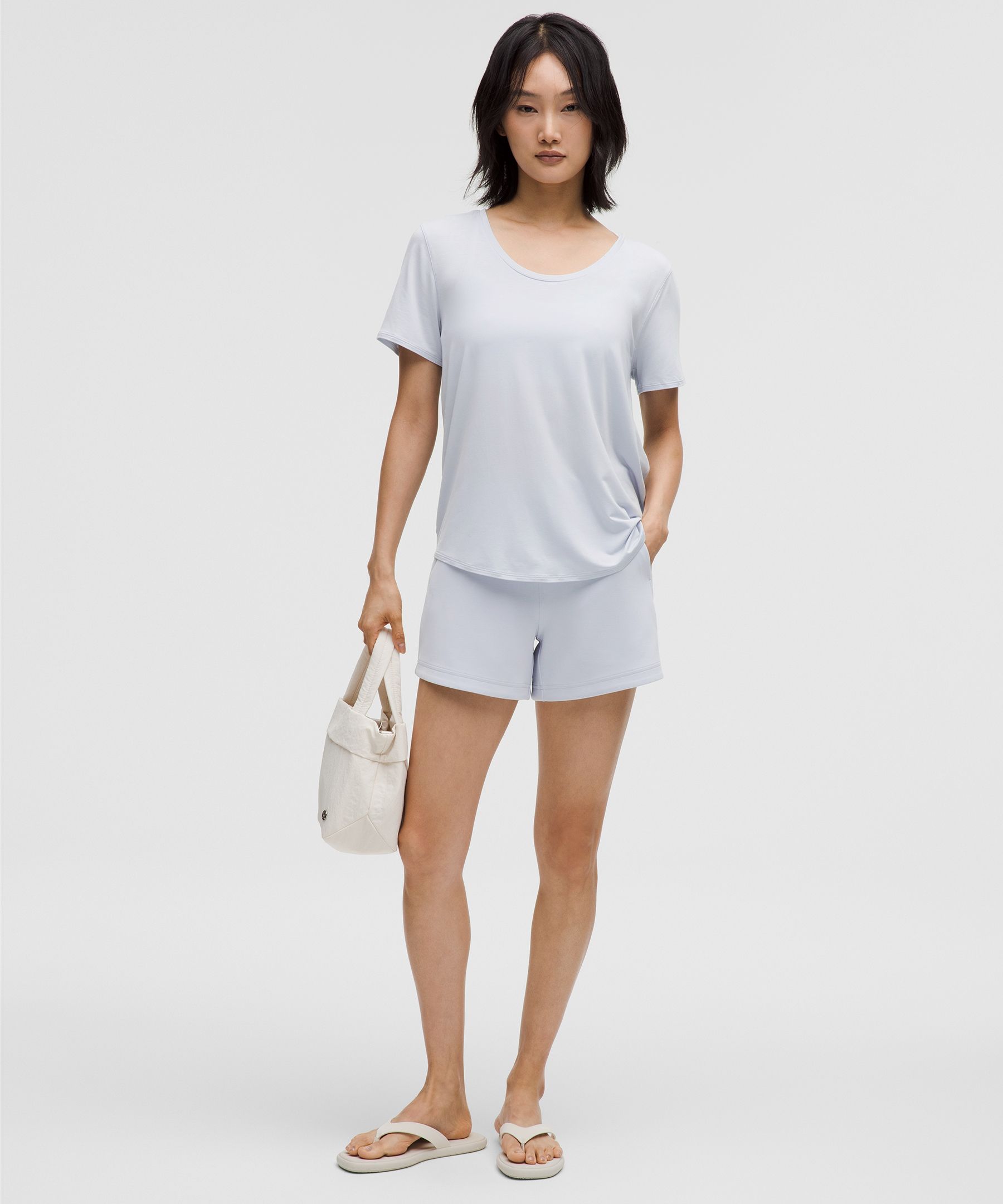 Lululemon Modal-silk Twist-back Short-sleeve Shirt