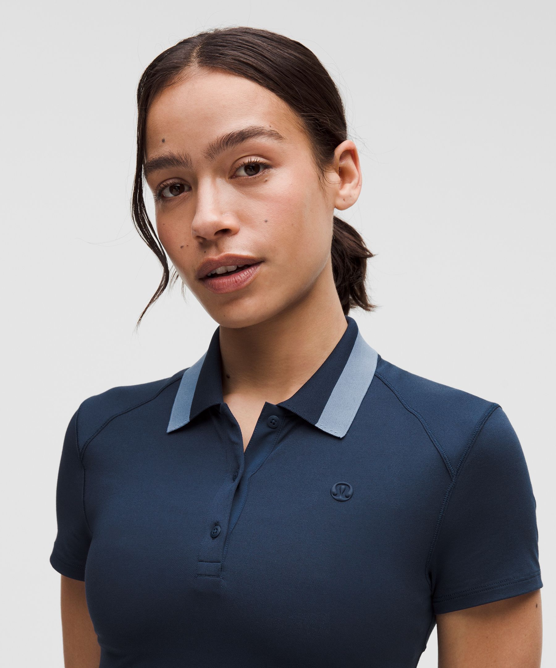 Lululemon Pique Slim-fit Cropped Polo Shirt