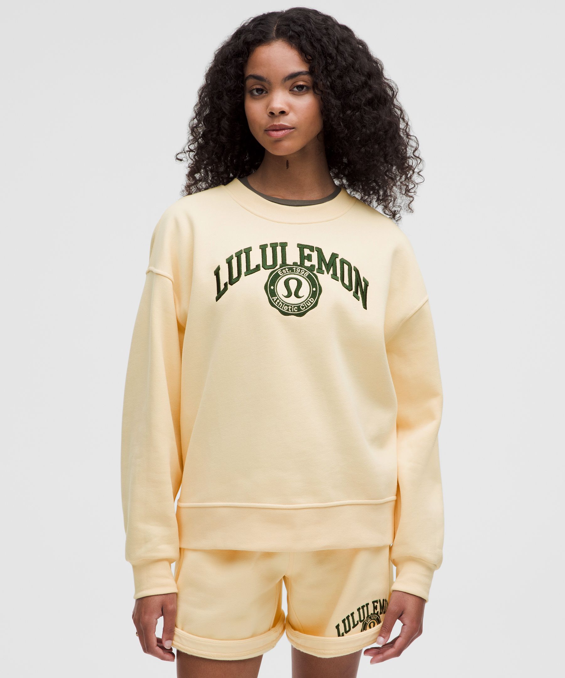 Perfectly Oversized Crew Graphic - Yellow