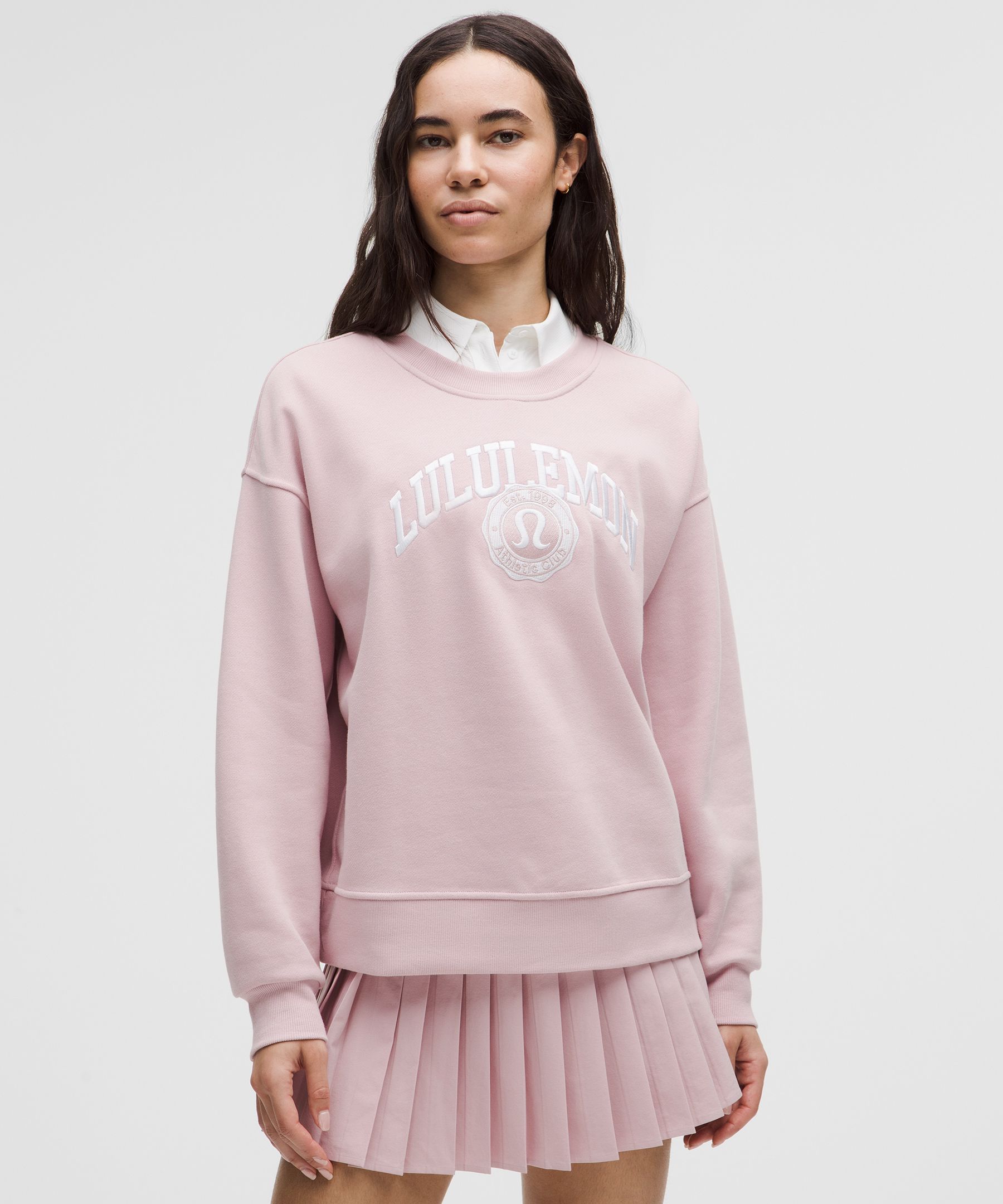 Perfectly Oversized Crew Graphic - Pink