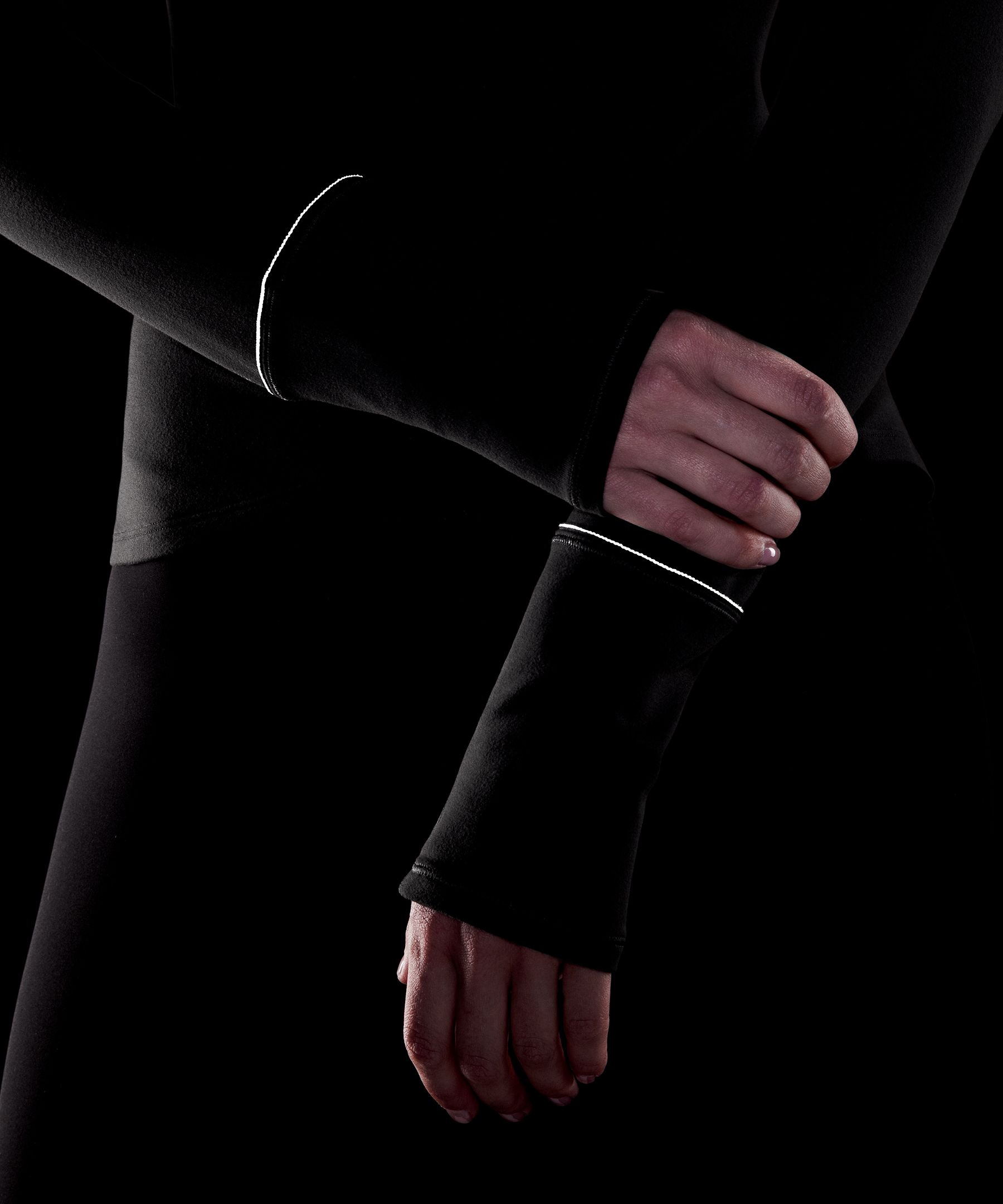 Rulu Gathered-Waist Long-Sleeve Running Top