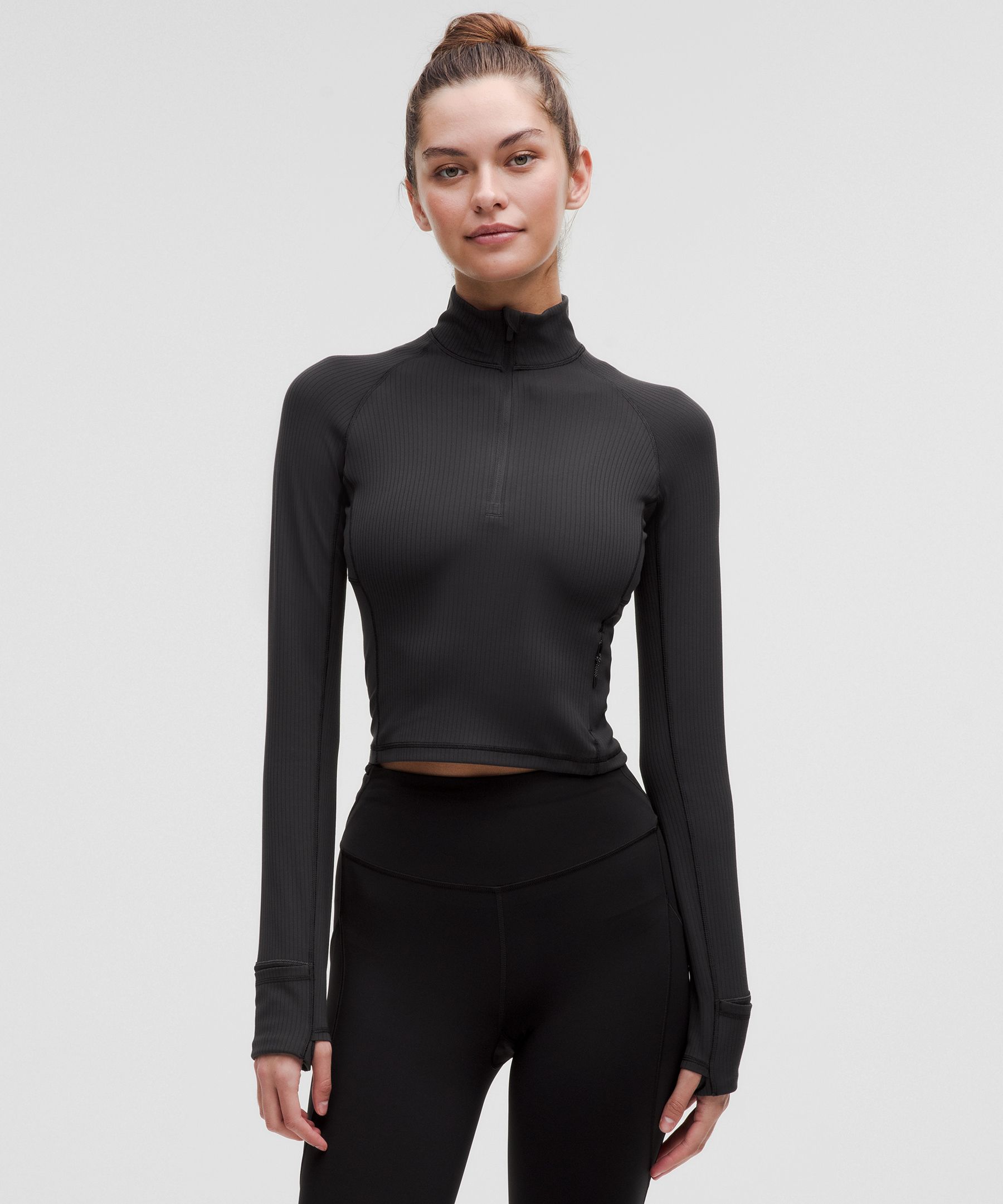 It's Rulu Ribbed Cropped Half Zip Updated