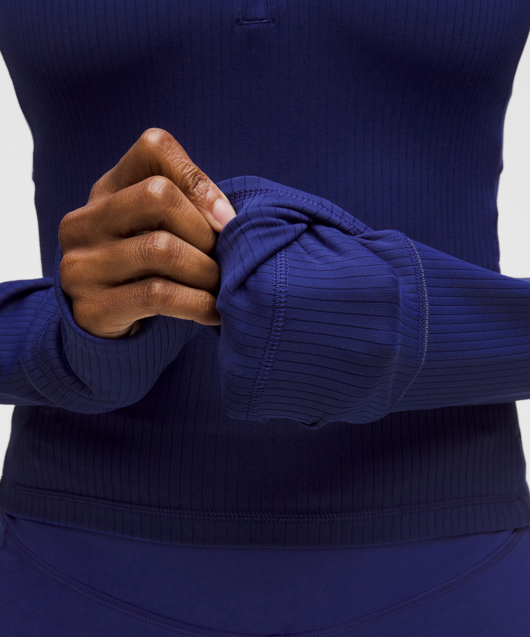 It's Rulu Ribbed Cropped Half Zip *Updated