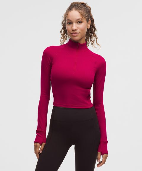 Lululemon It's Rulu Ribbed Cropped Half Zip *Updated