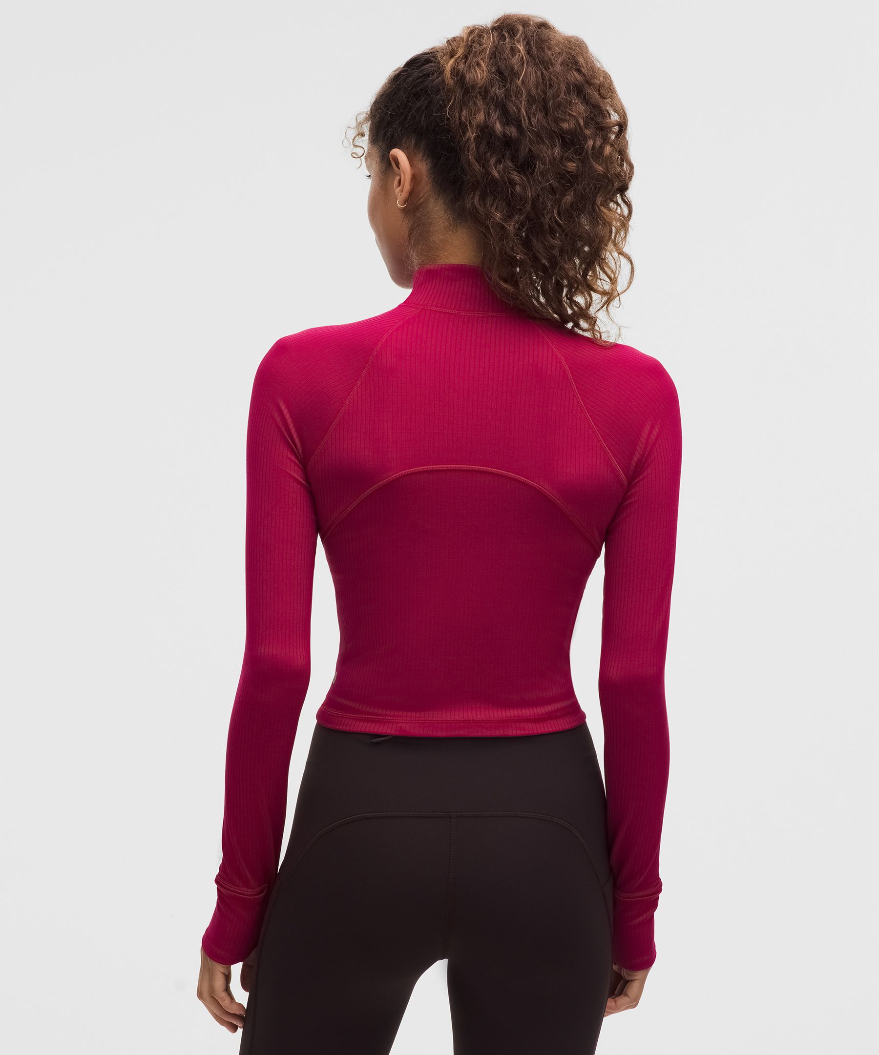 It's Rulu Ribbed Cropped Half Zip *Updated