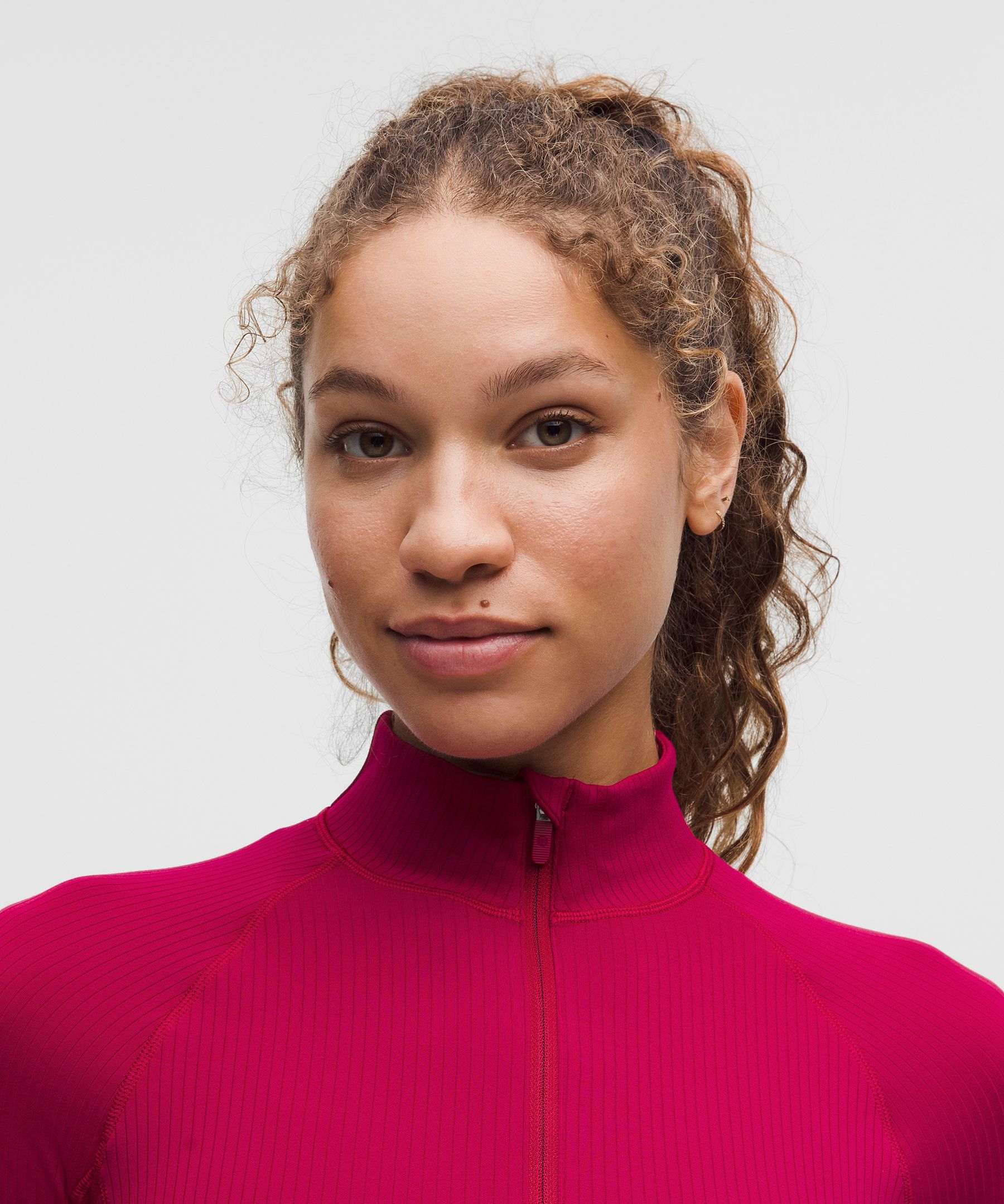 It's Rulu Ribbed Cropped Half Zip *Updated