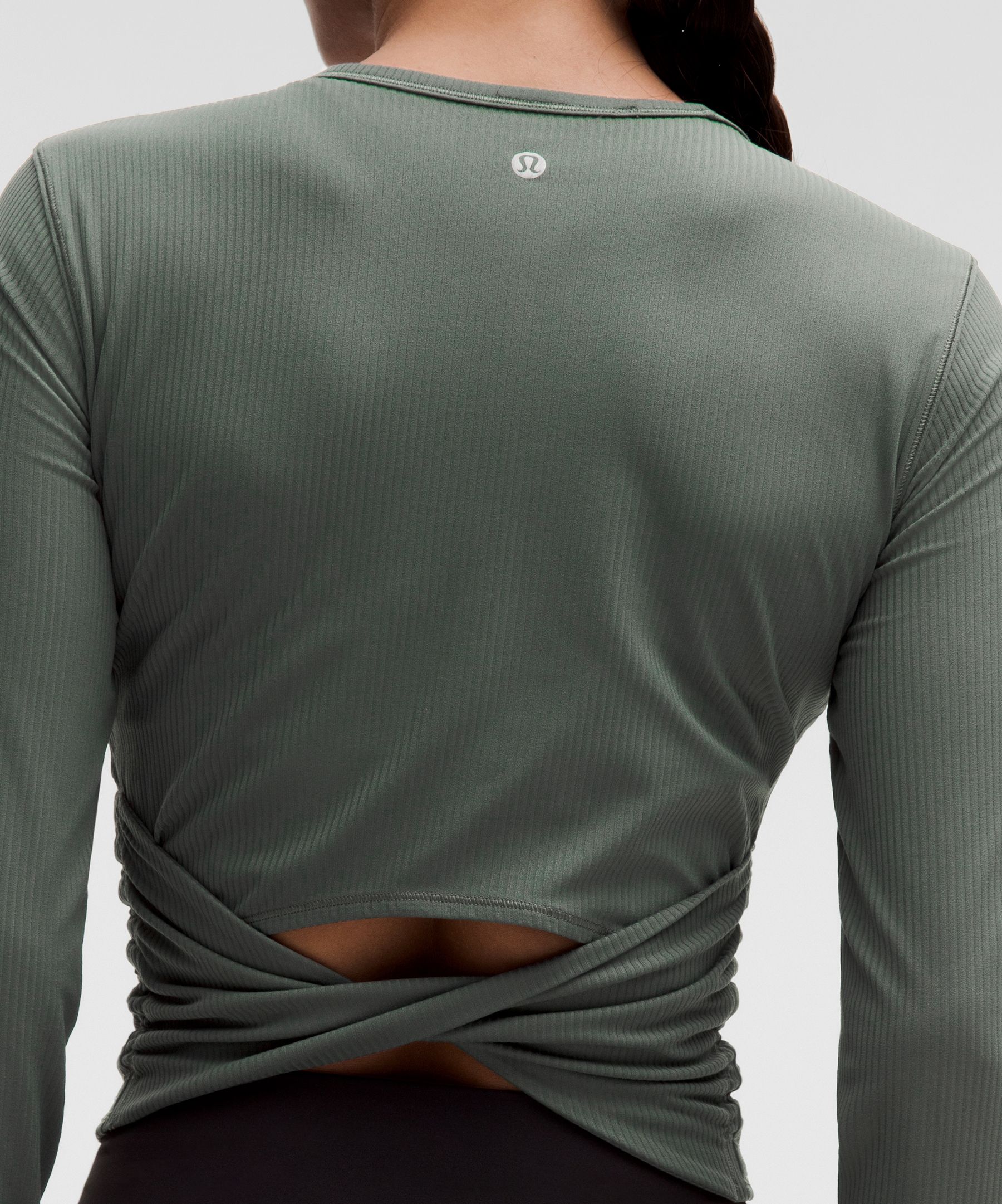 Thumbnail of All It Takes Back-Twist Ribbed Long-Sleeve Shirt